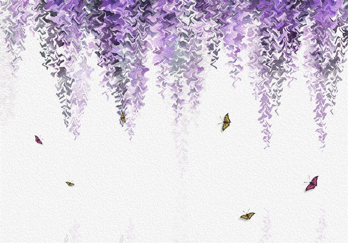 Fototapeta odbicie kwiatów bzu w wodzie