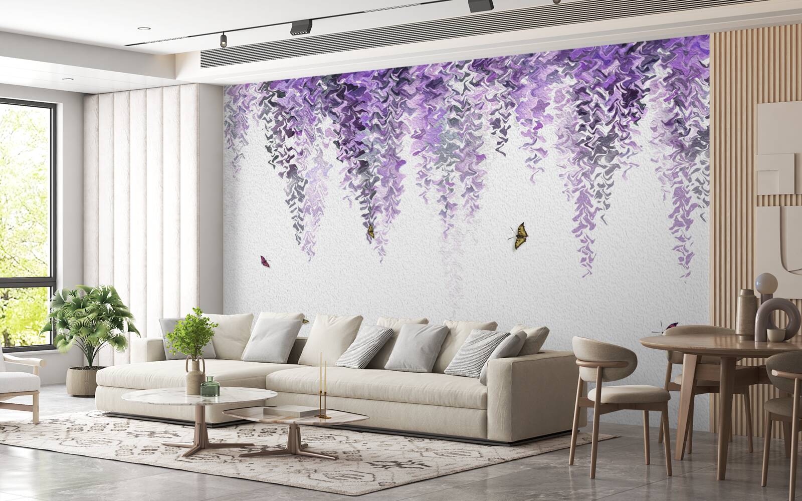 Fototapeta odbicie kwiatów bzu w wodzie