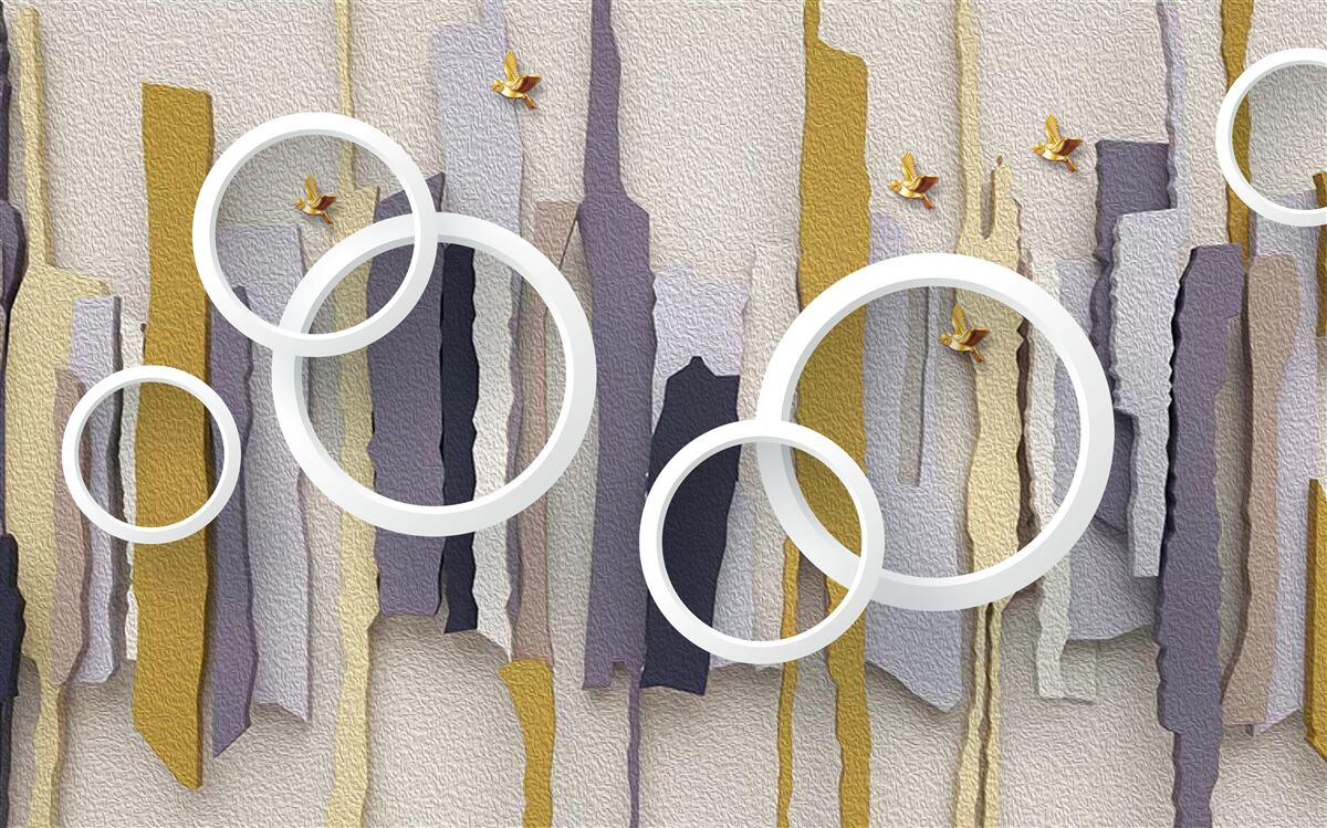 Fototapeta abstrakcyjne tło z białymi kółkami