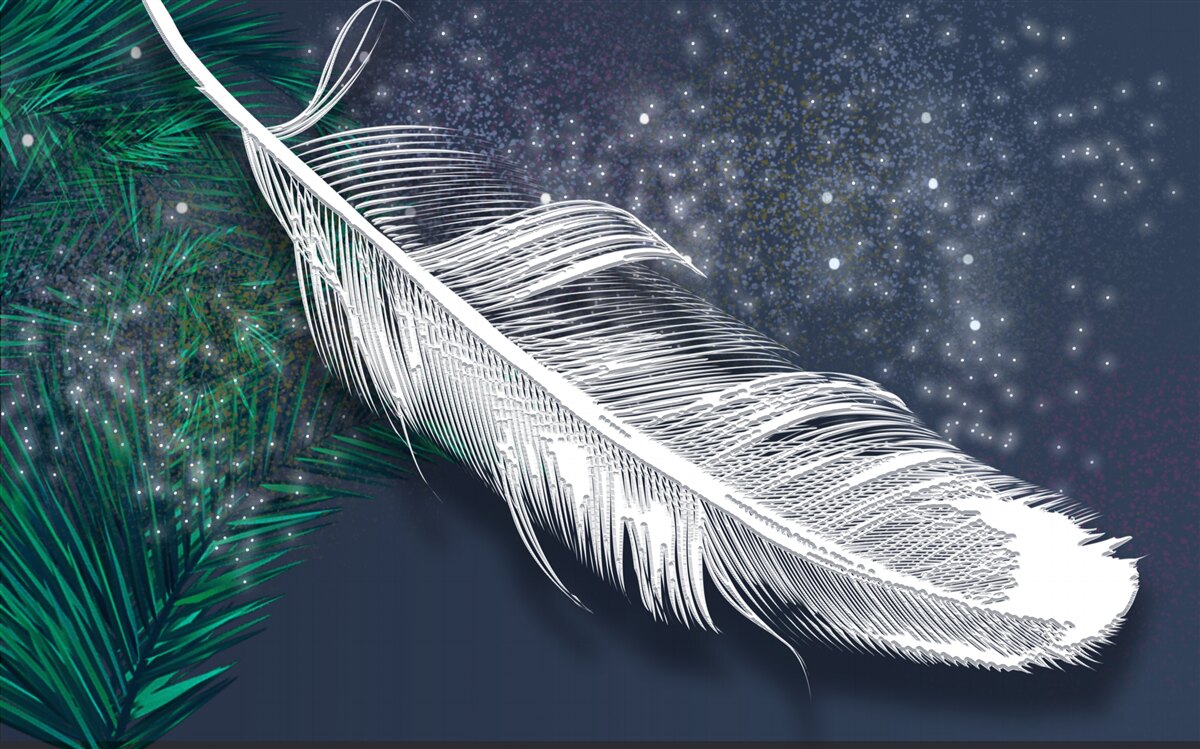 Fototapeta wolumetryczne śnieżnobiałe upierzenie