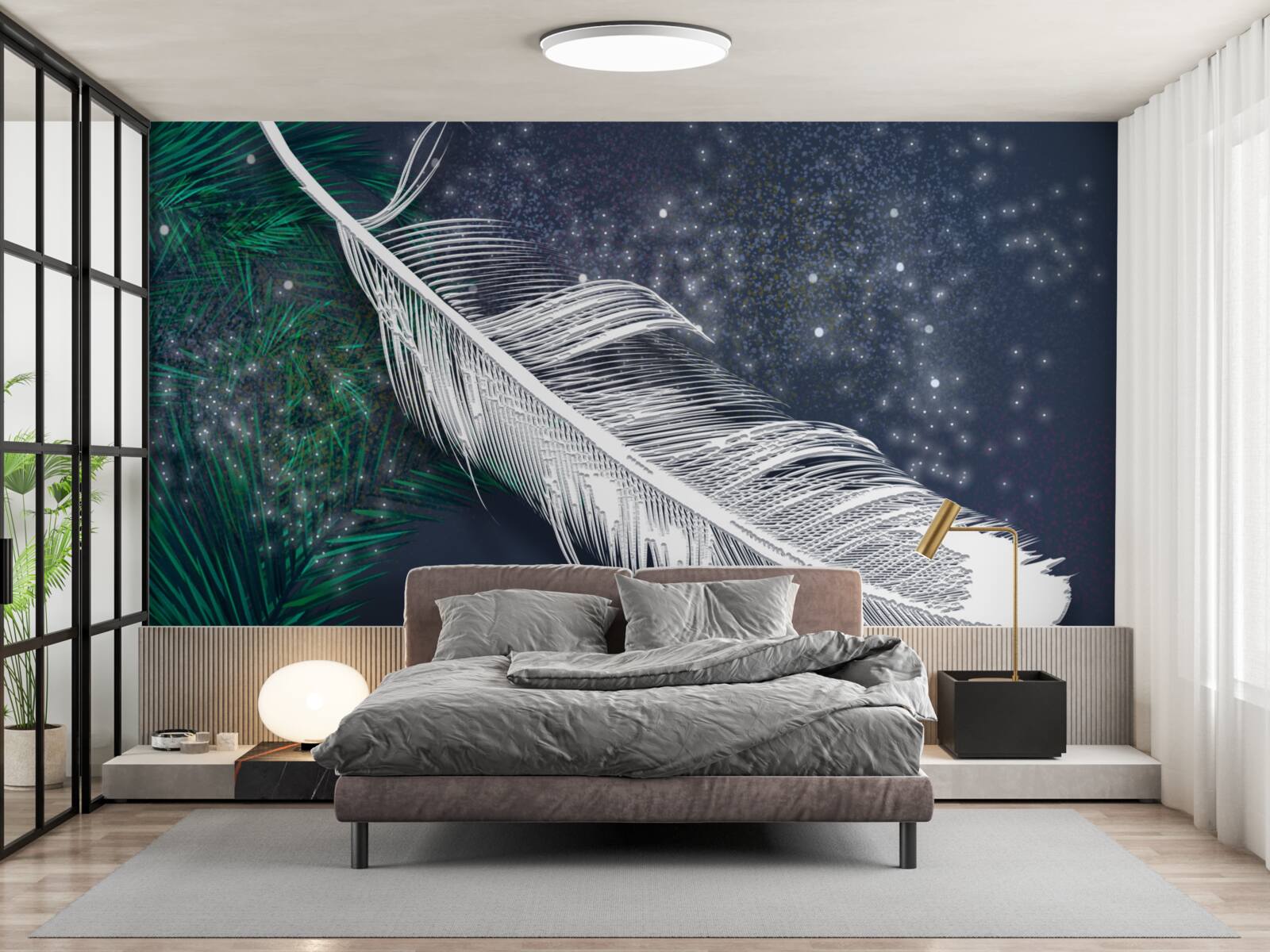 Fototapeta wolumetryczne śnieżnobiałe upierzenie