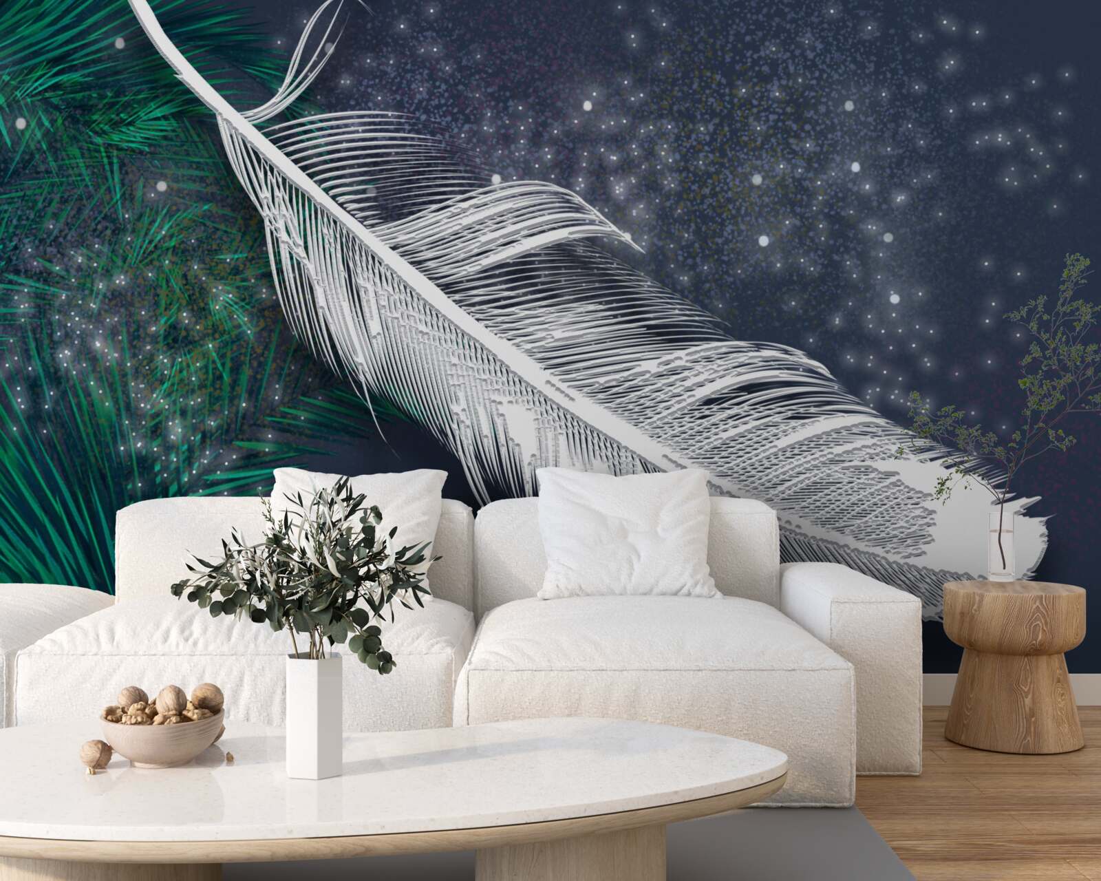 Fototapeta wolumetryczne śnieżnobiałe upierzenie