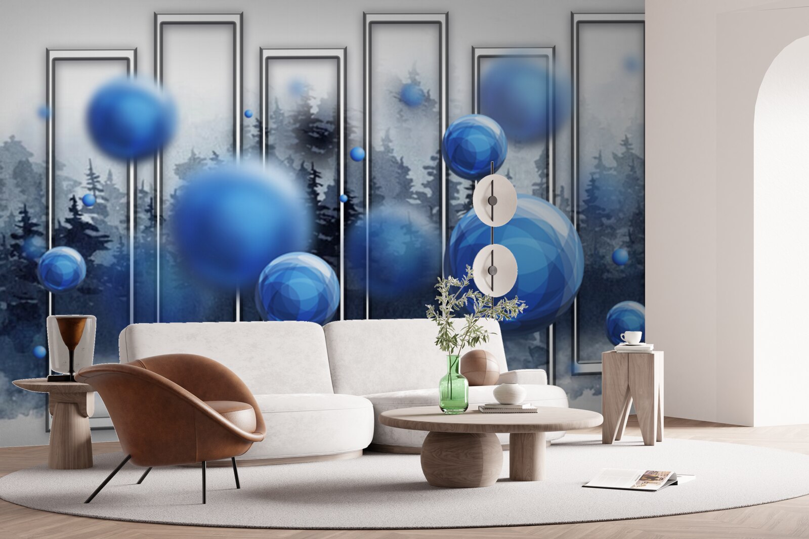 Fototapeta metafora niebieskich kropli wilgoci deszczowej