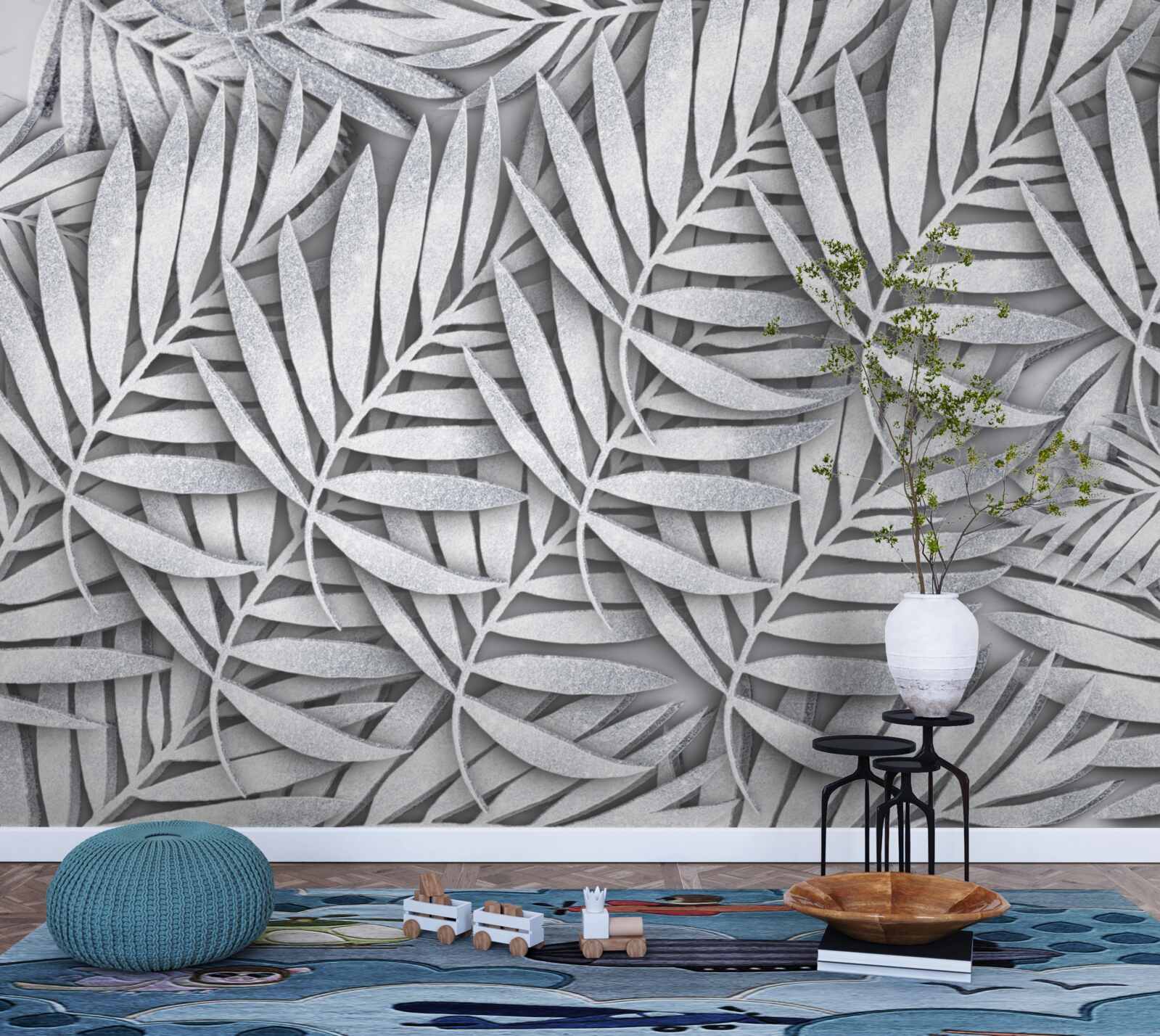 Fototapeta gałęzie paproci białej