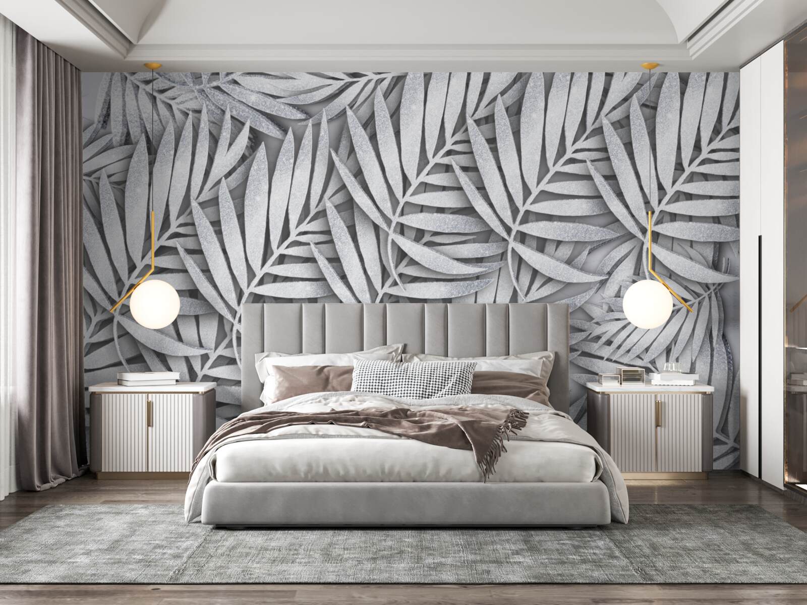 Fototapeta gałęzie paproci białej