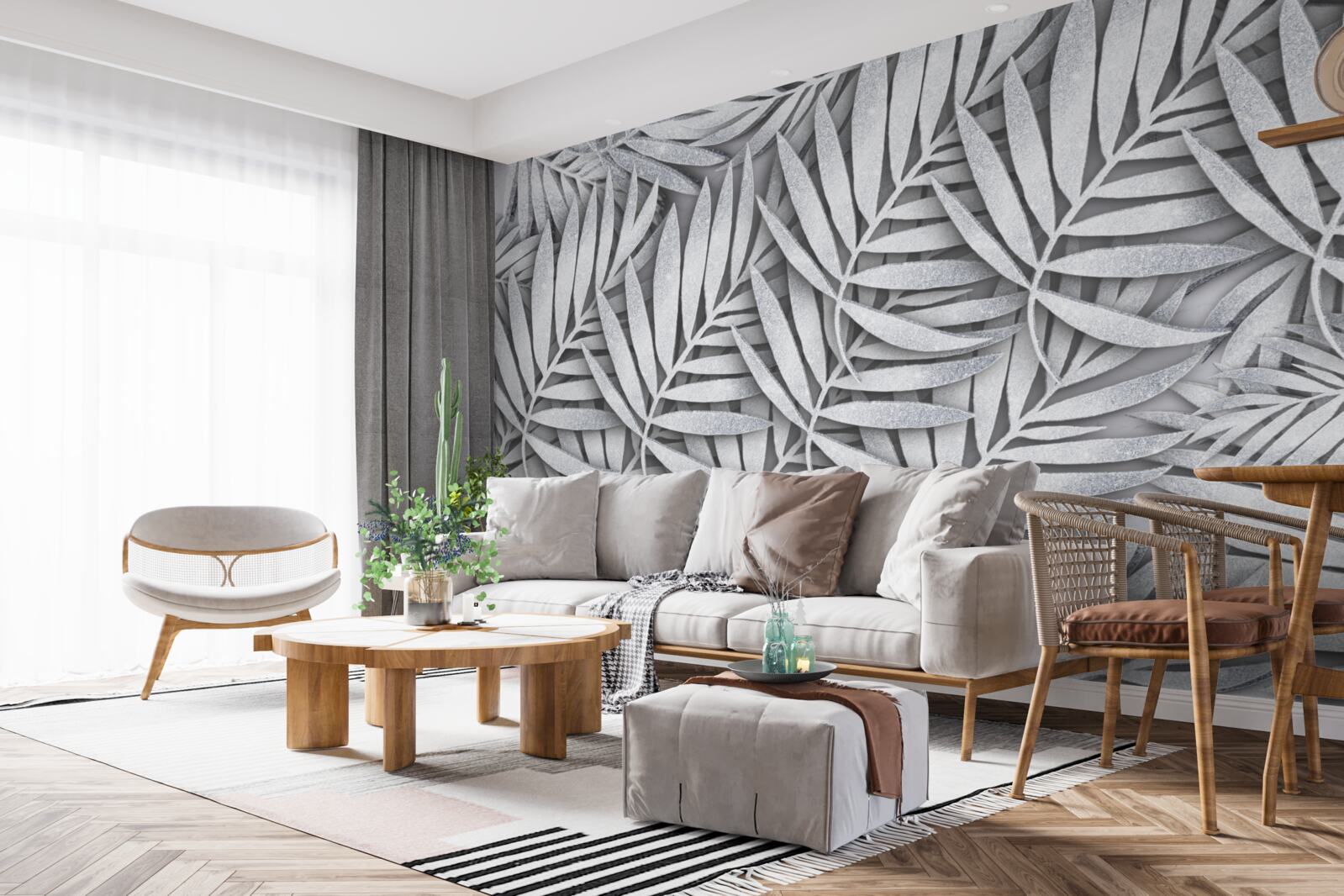 Fototapeta gałęzie paproci białej