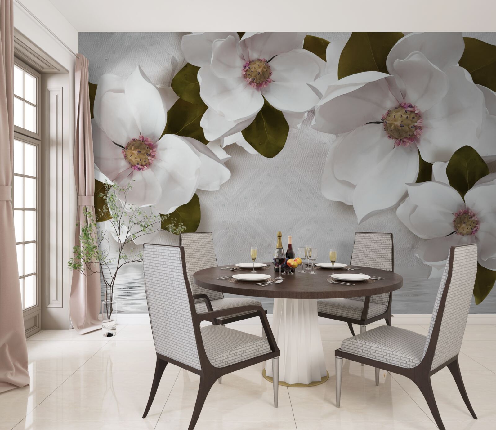 Fototapeta śnieżnobiałe hiacynty