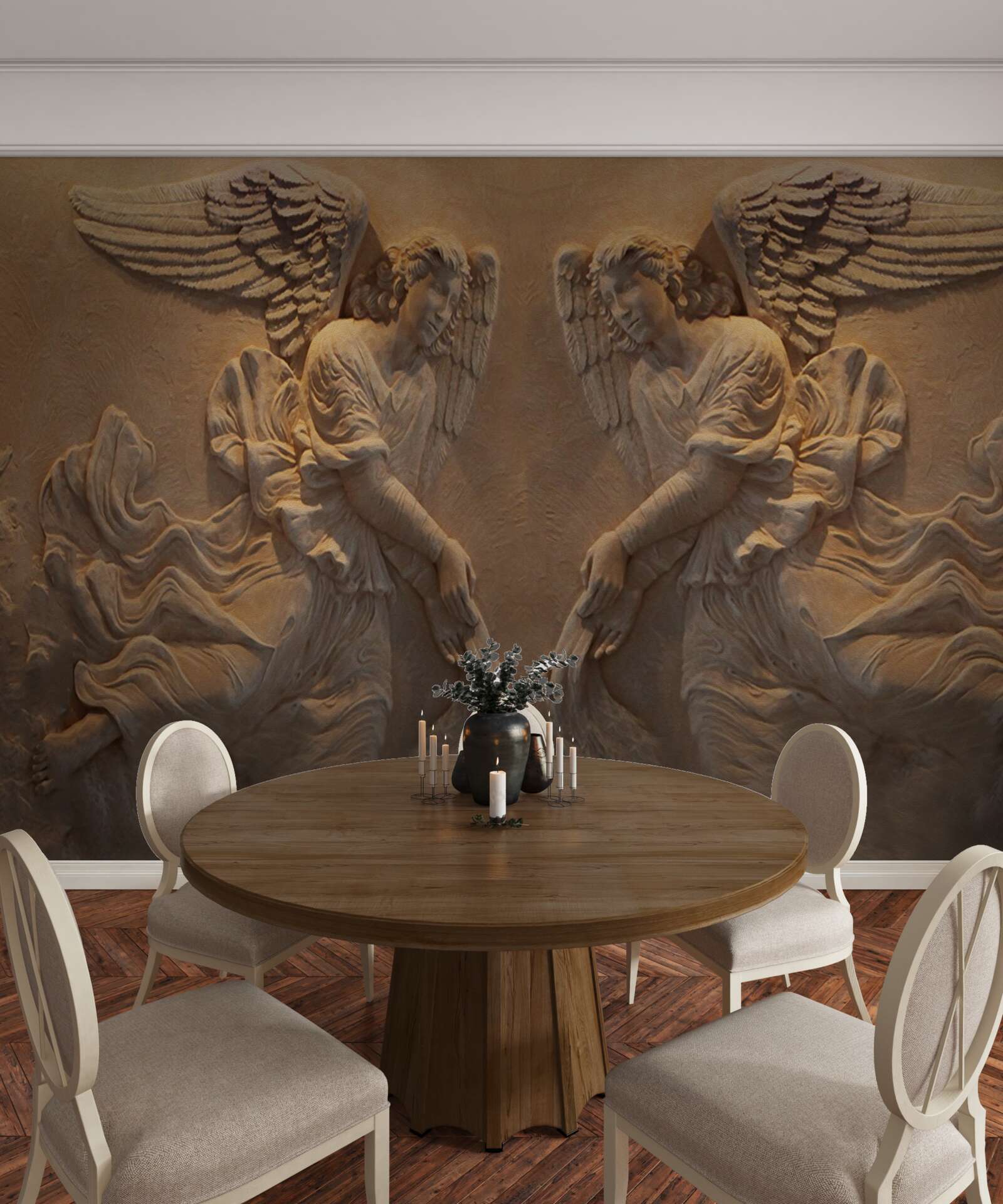 Fototapeta dziewczyna i chłopiec ze skrzydłami