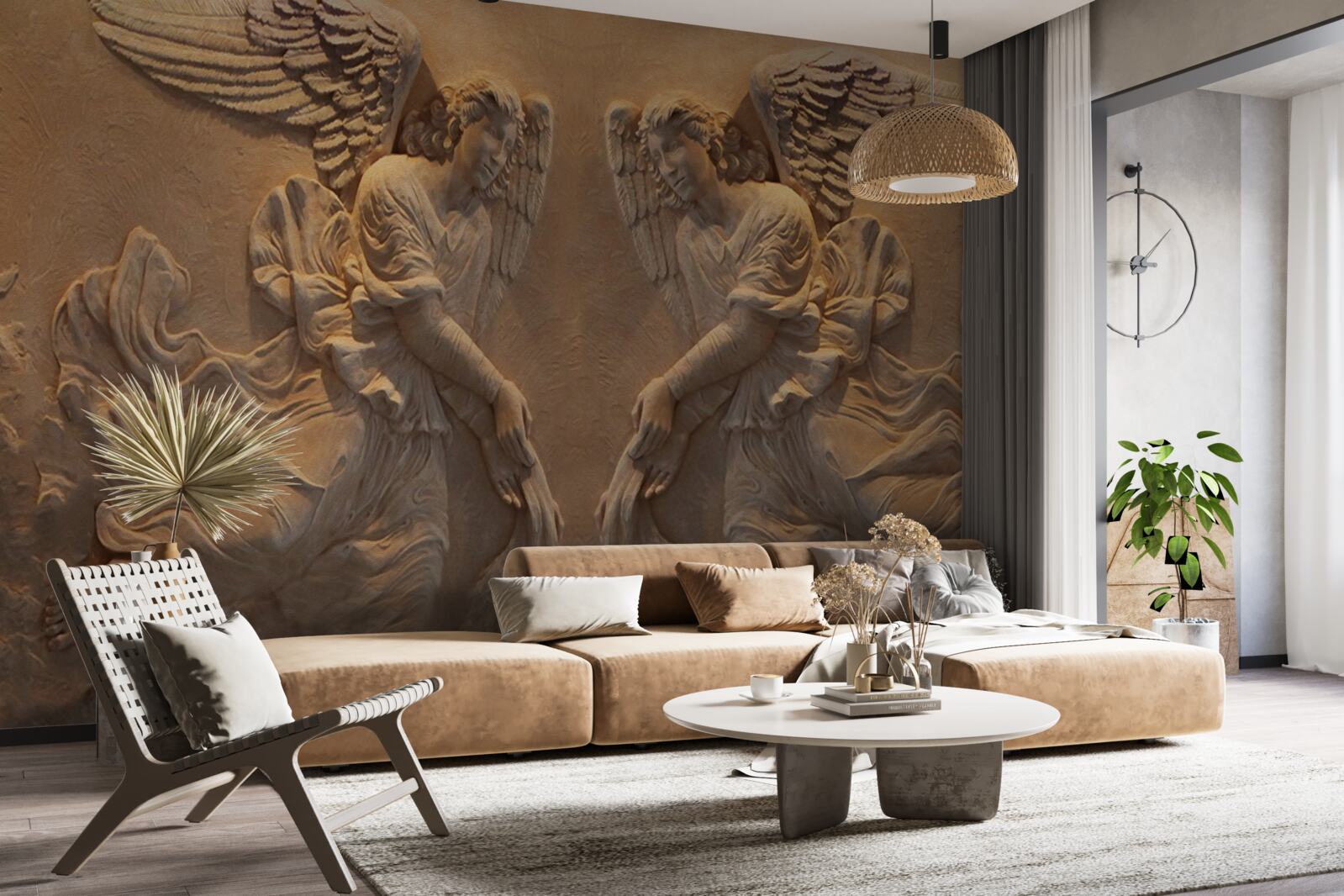 Fototapeta dziewczyna i chłopiec ze skrzydłami