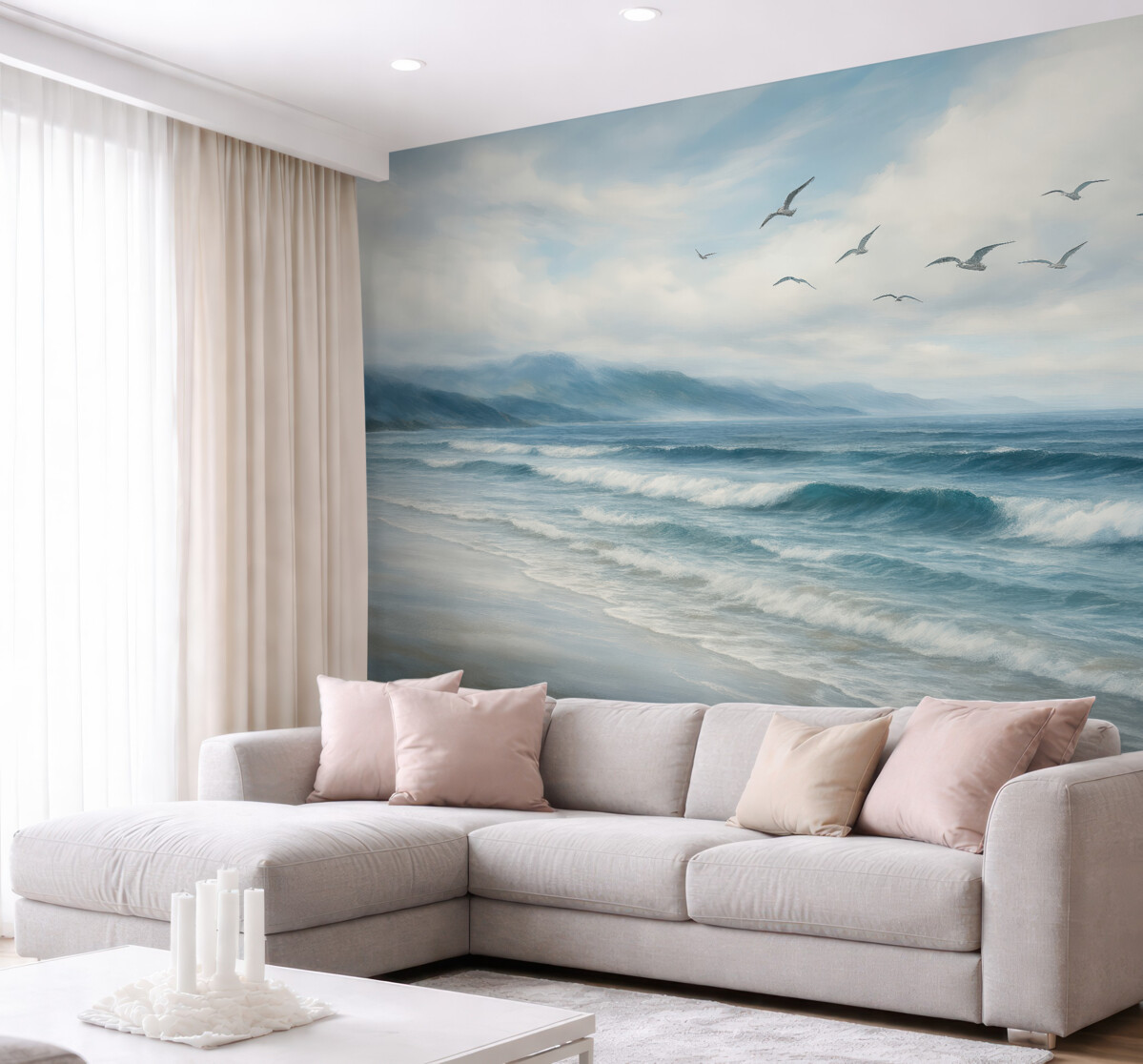 Fototapeta Mewy przy morzu.