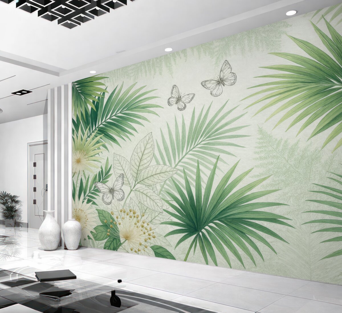 Fototapeta Zielone konary palm.