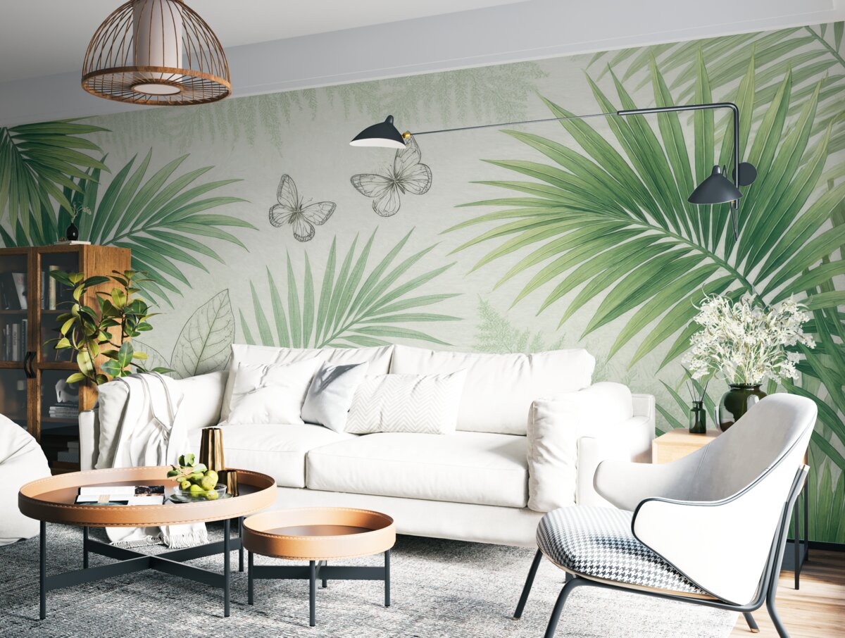 Fototapeta Zielone konary palm.