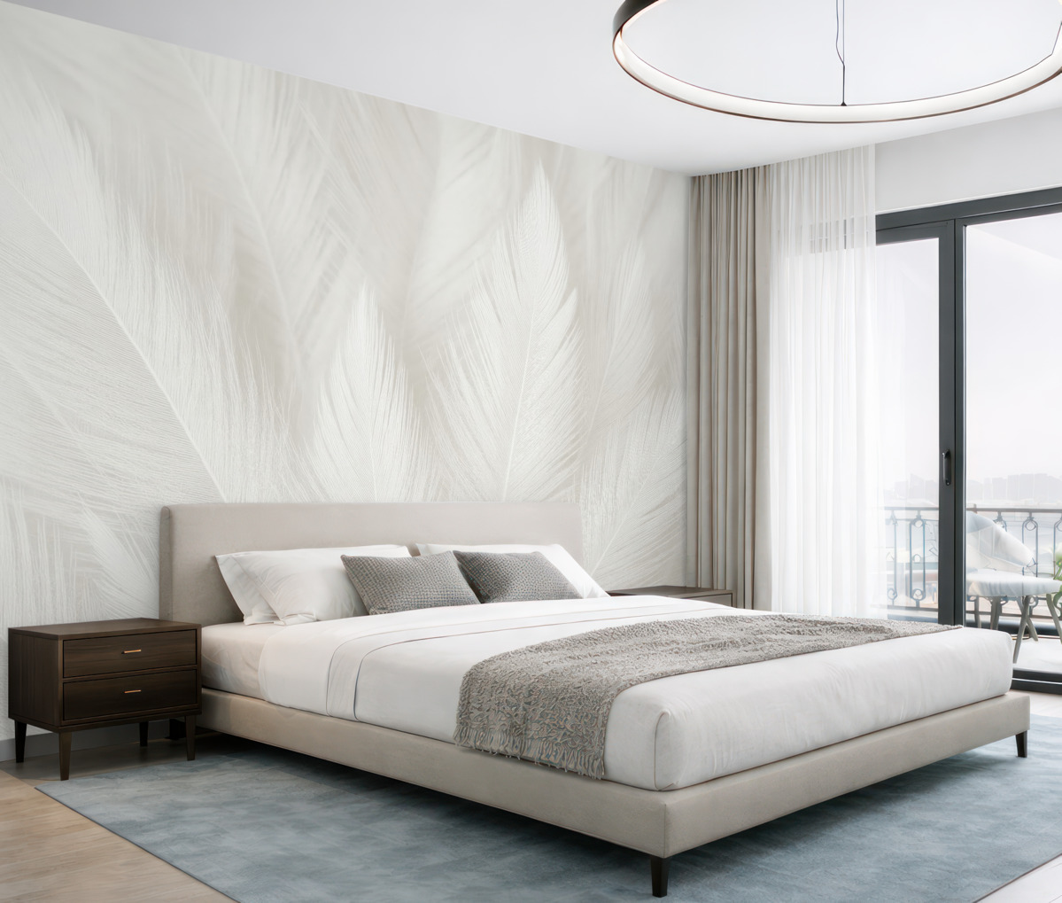 Fototapeta Białe piórka.