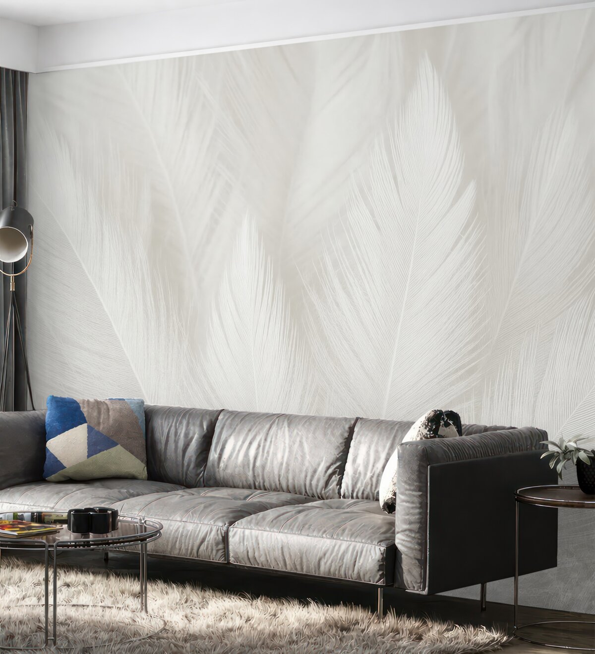 Fototapeta Białe piórka.