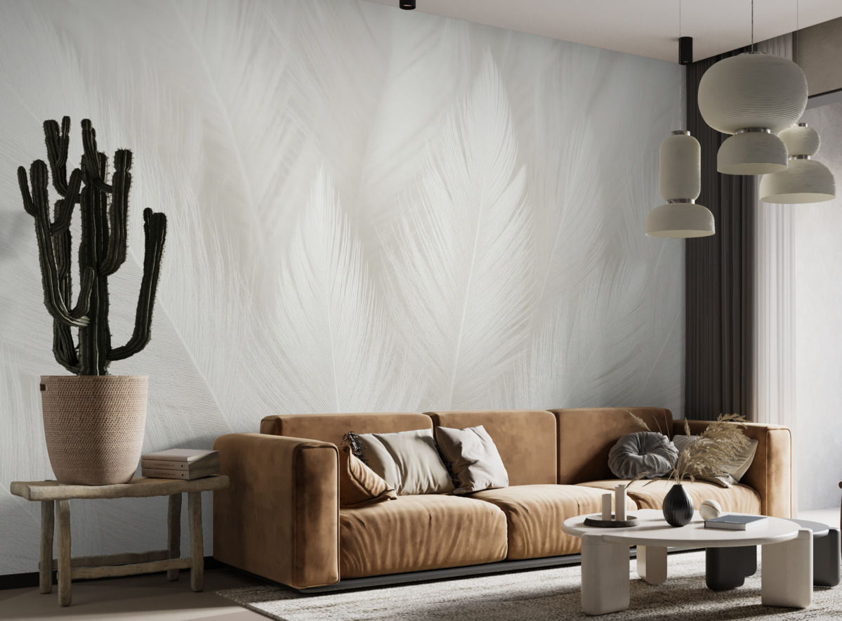 Fototapeta Białe piórka.