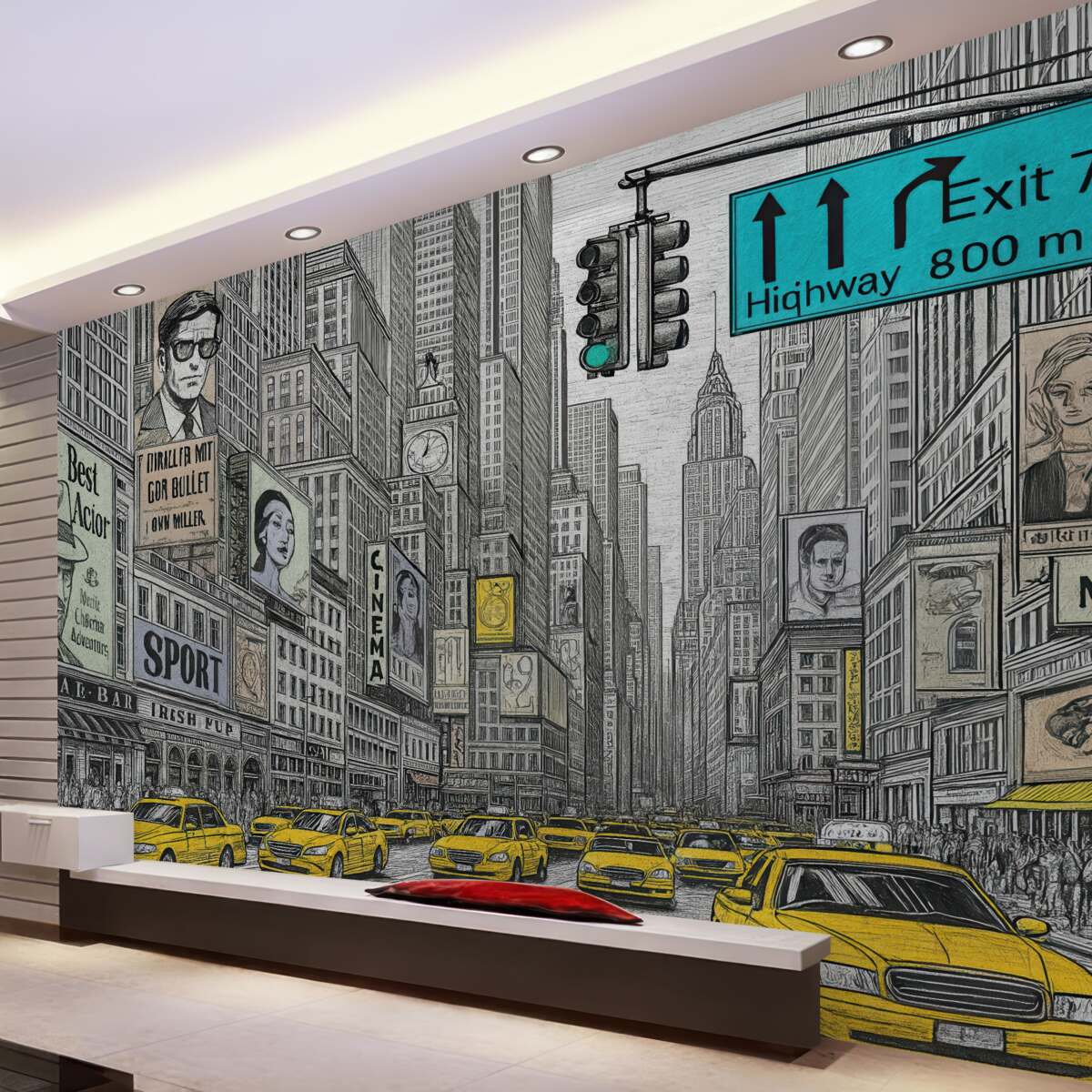 Fototapeta Megapolis w stylu komiksowym.