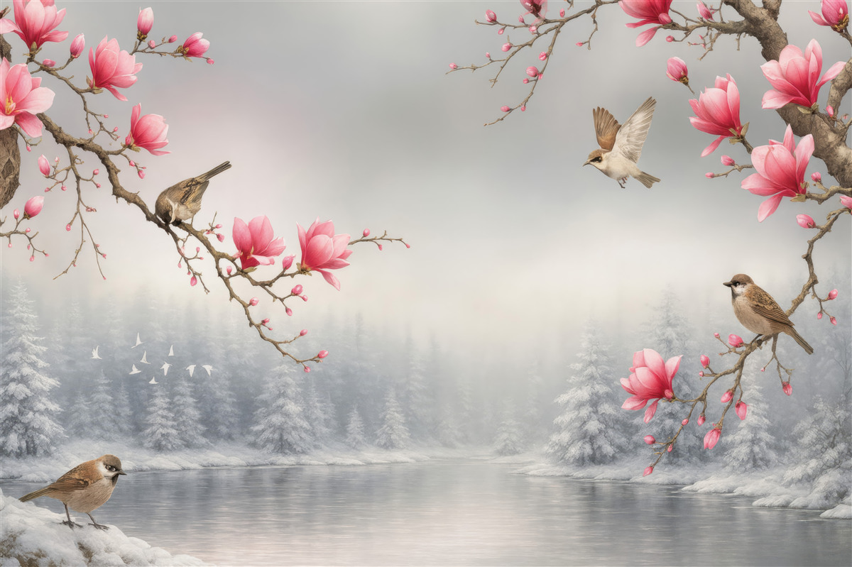 Fototapeta Kwiat, w kolorze białym i fioletowym.