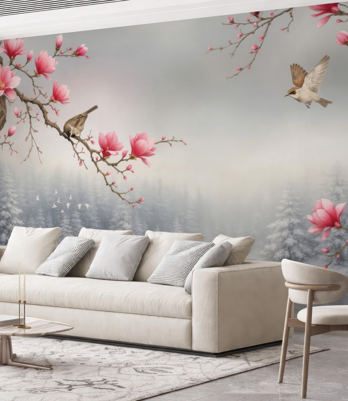 Fototapeta Kwiat, w kolorze białym i fioletowym.