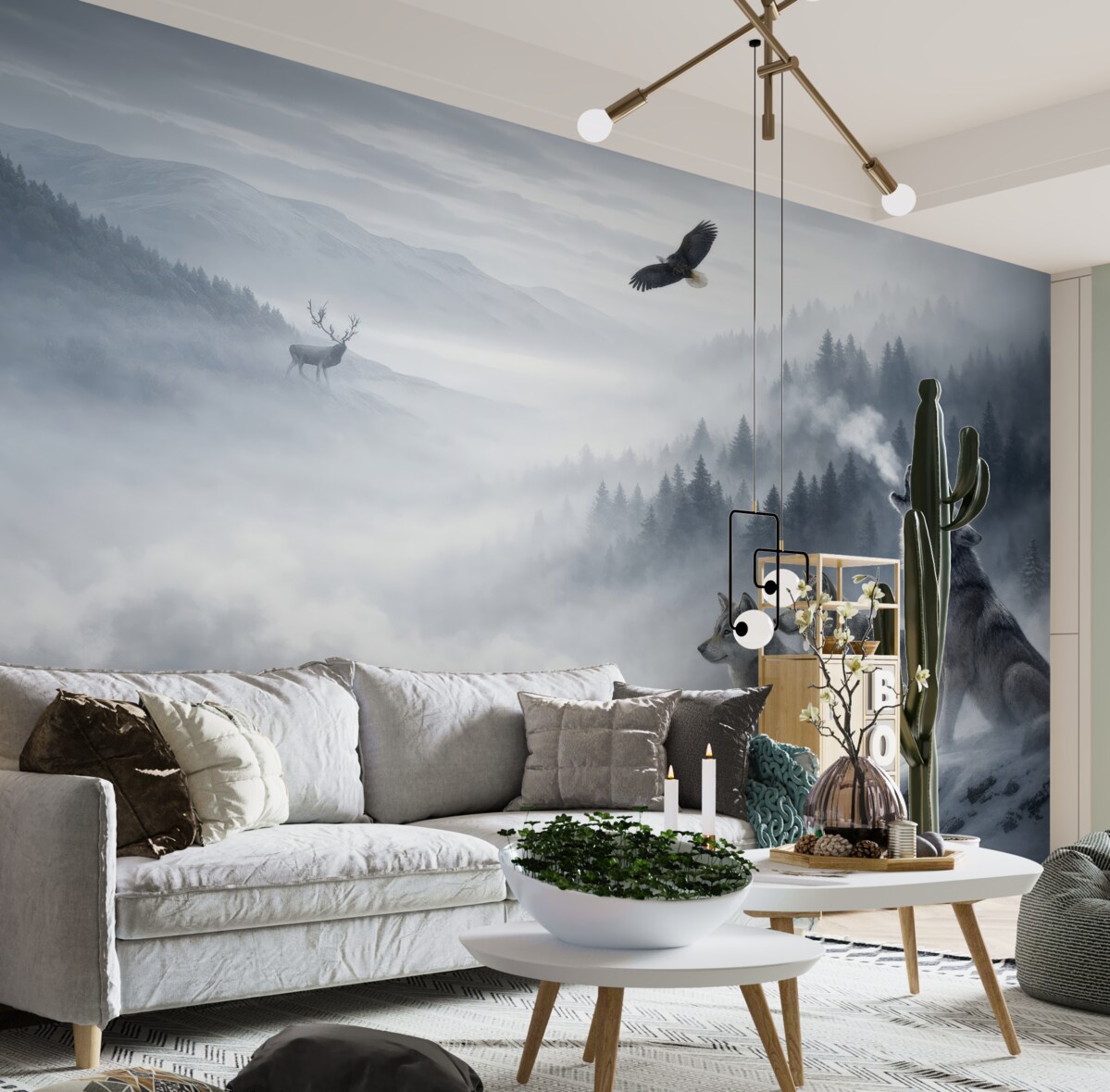 Fototapeta Wilki w borze.