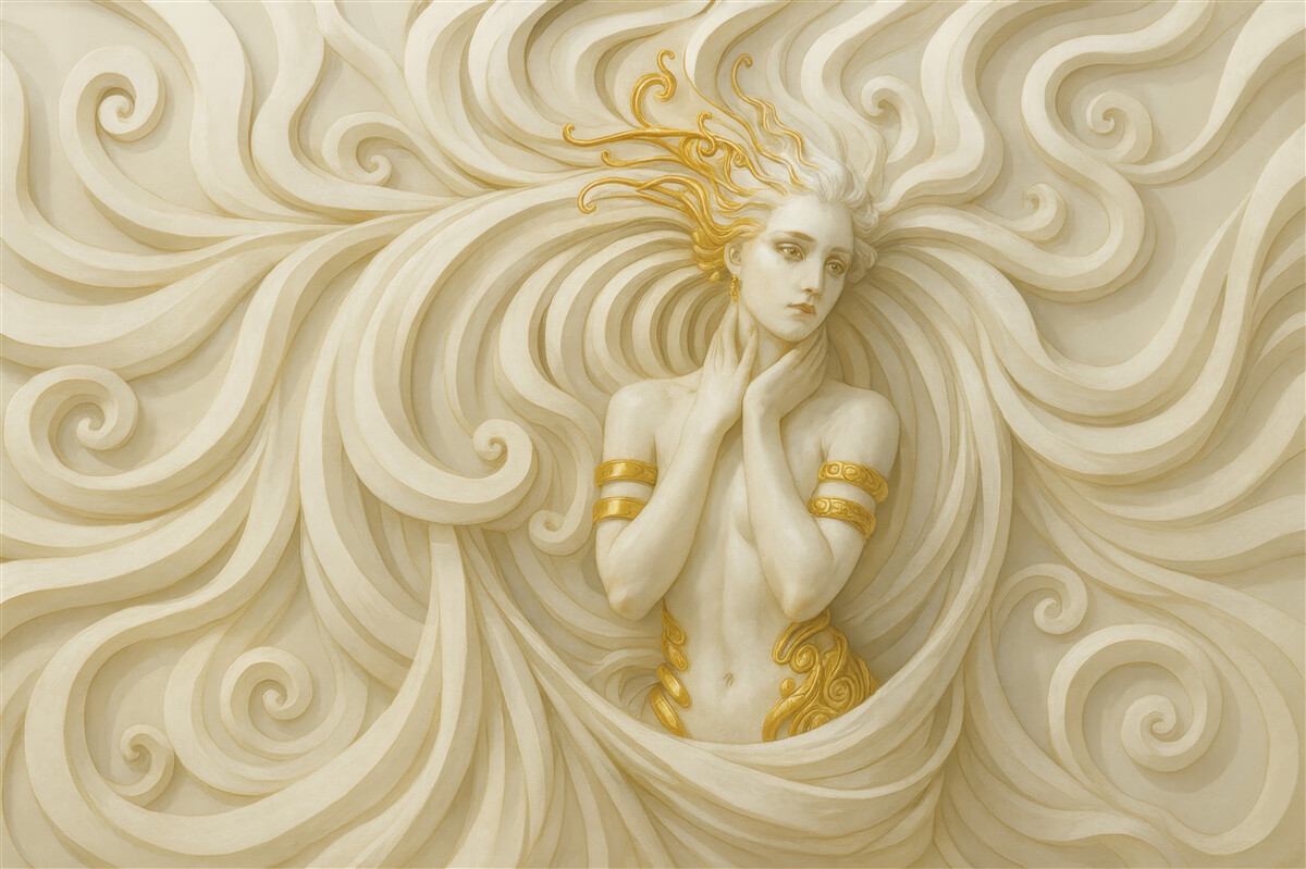 Fototapeta Błyszcząca bogini z marmuru.