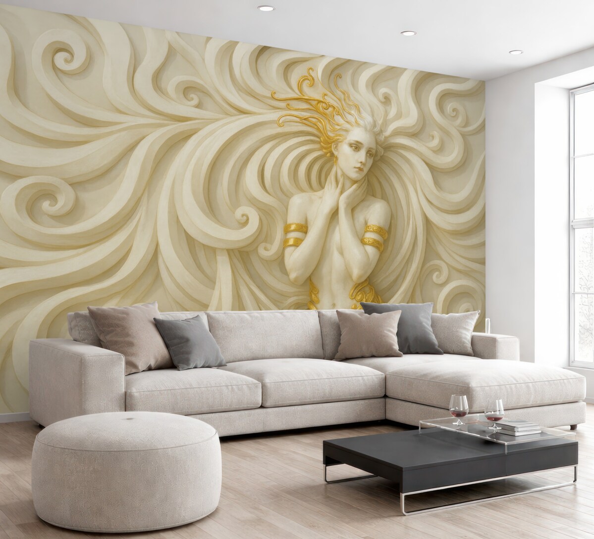 Fototapeta Błyszcząca bogini z marmuru.