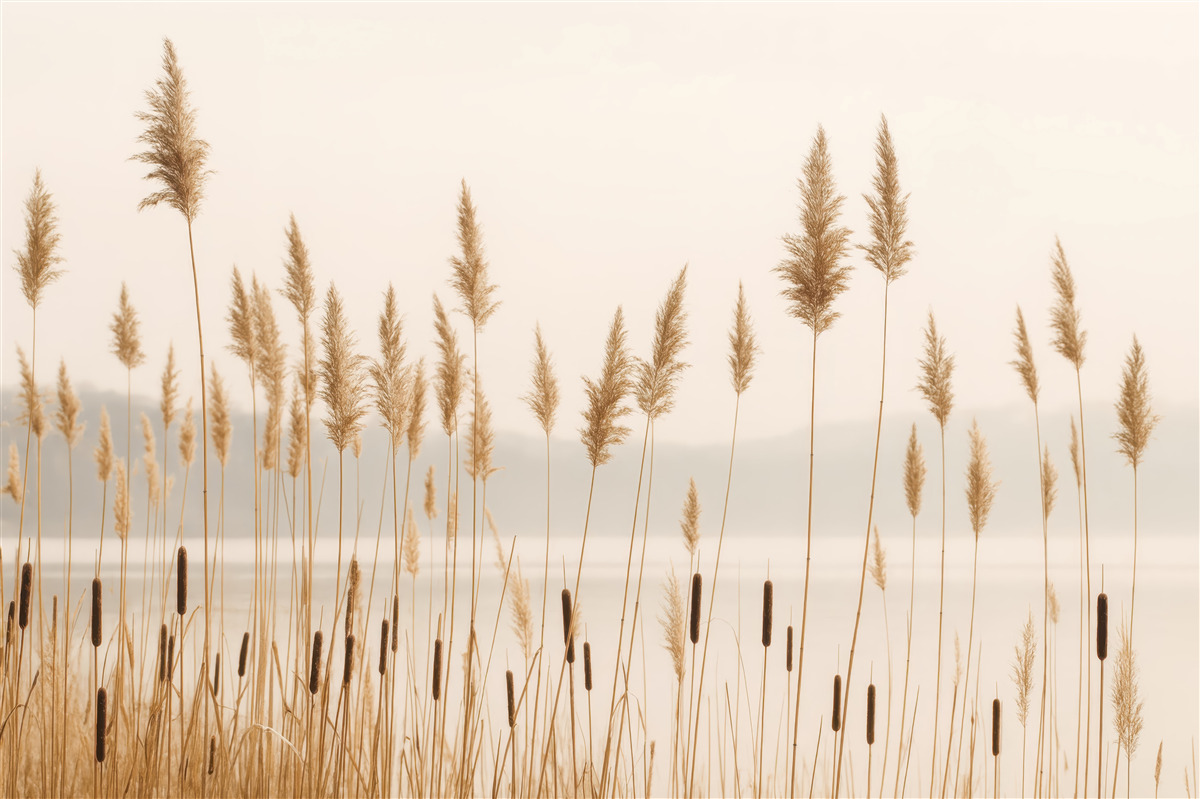 Fototapeta Trzciny oraz ożypałek.