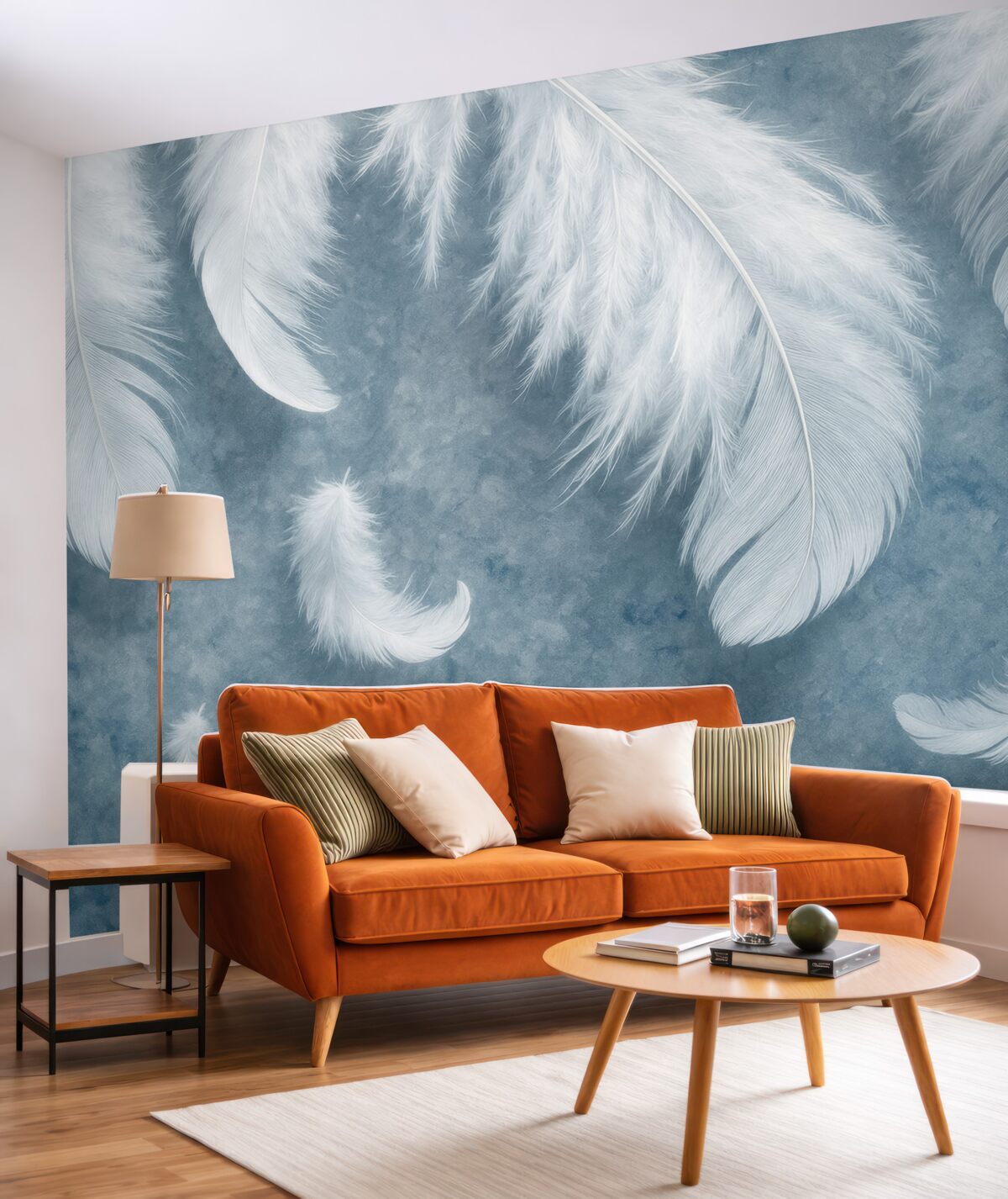 Fototapeta Subtelne pióra na gładkiej nawierzchni.