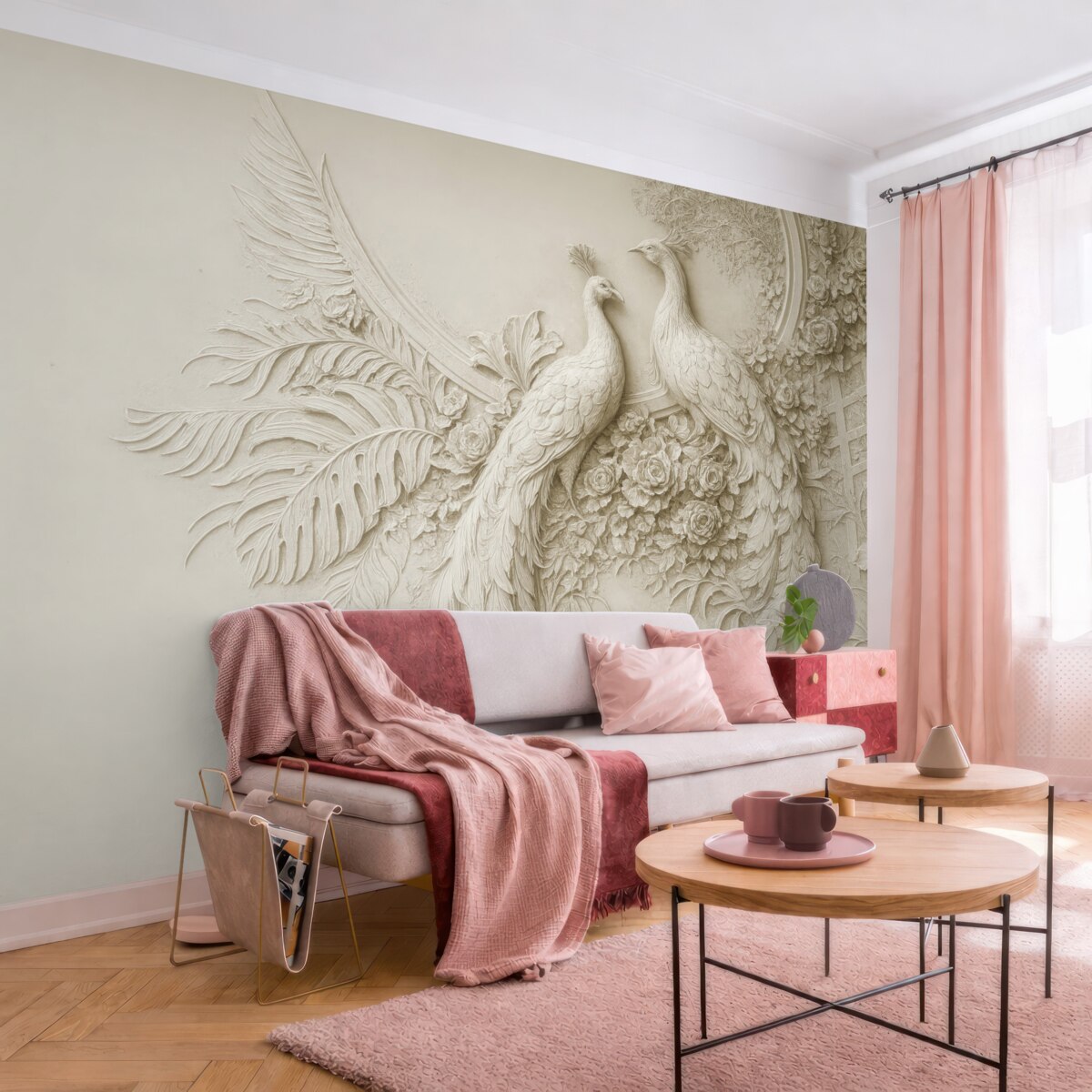 Fototapeta Roślina, pióro i szarość.