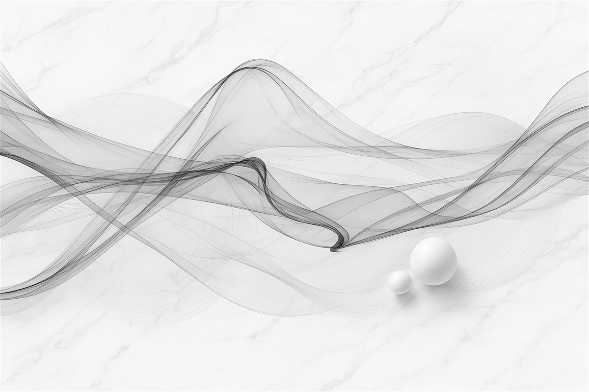 Fototapeta Zamglenie w nitkach na marmurze.