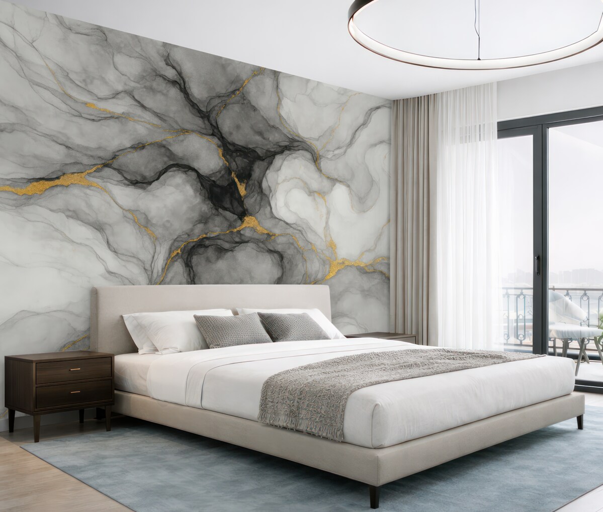 Fototapeta Szary kamień marmurowy.