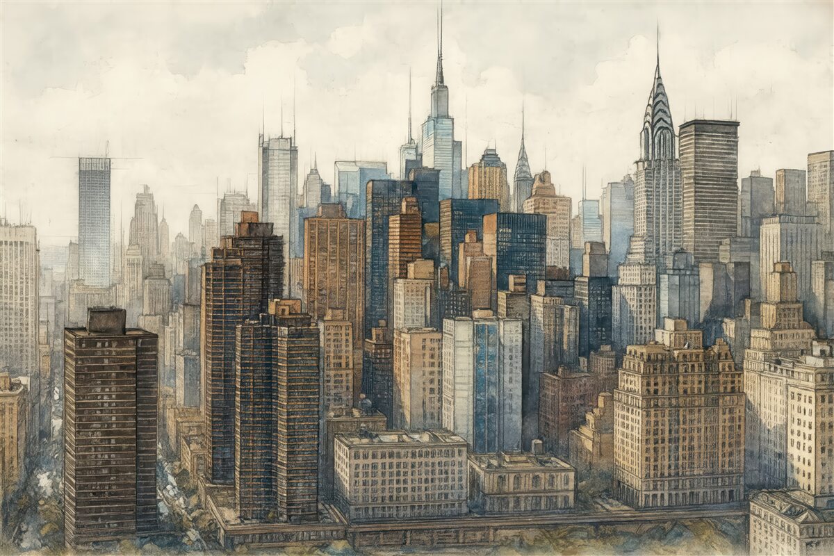 Fototapeta Drapacz chmur, kształtowanie przestrzeni.