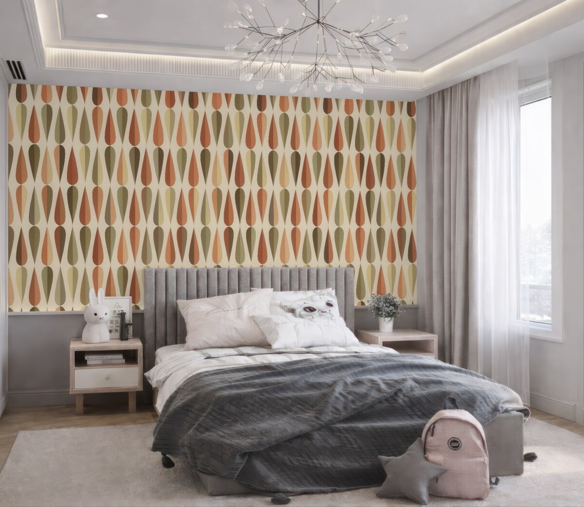 Fototapeta Krople w klimacie vintage z lat 70.