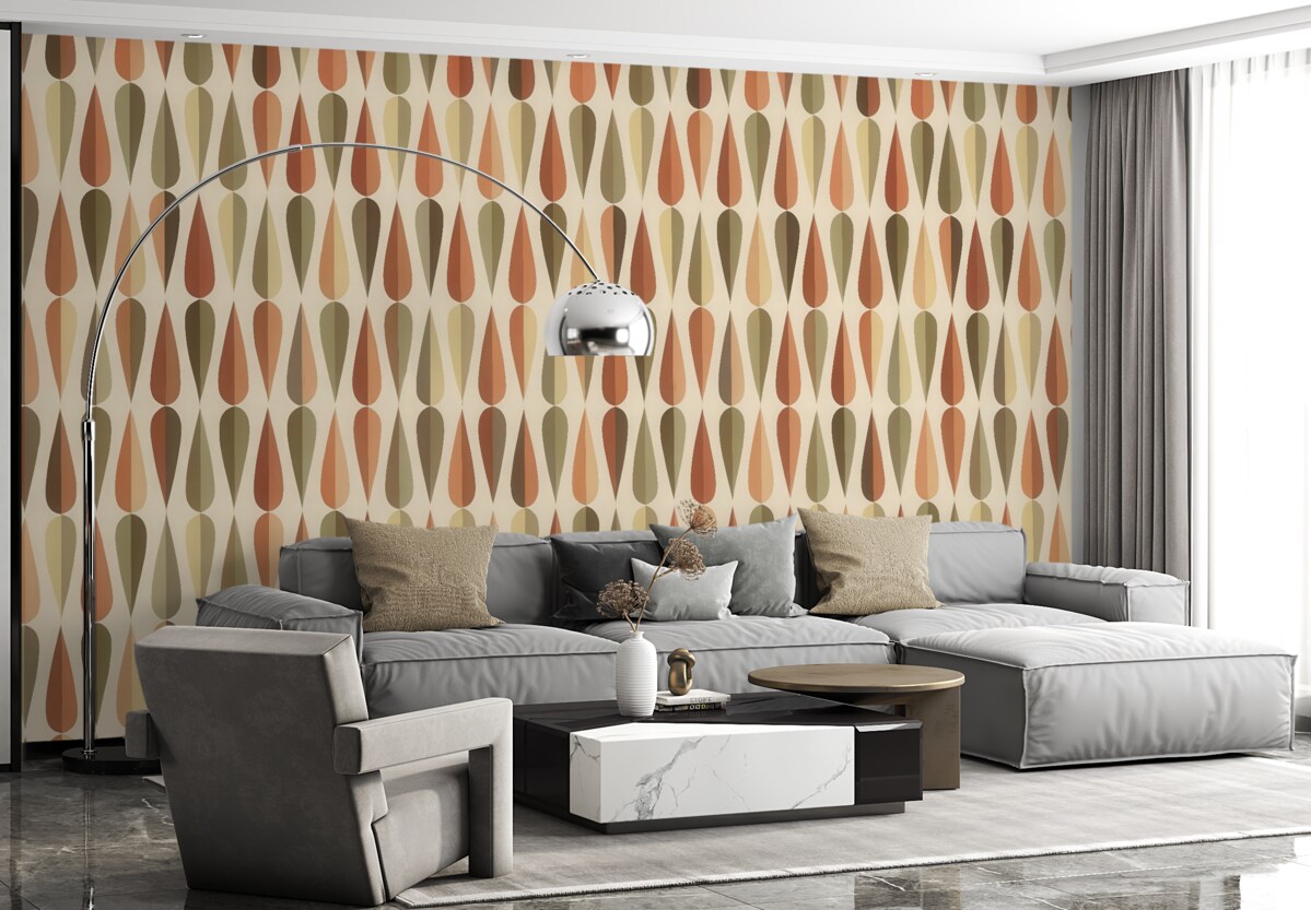 Fototapeta Krople w klimacie vintage z lat 70.