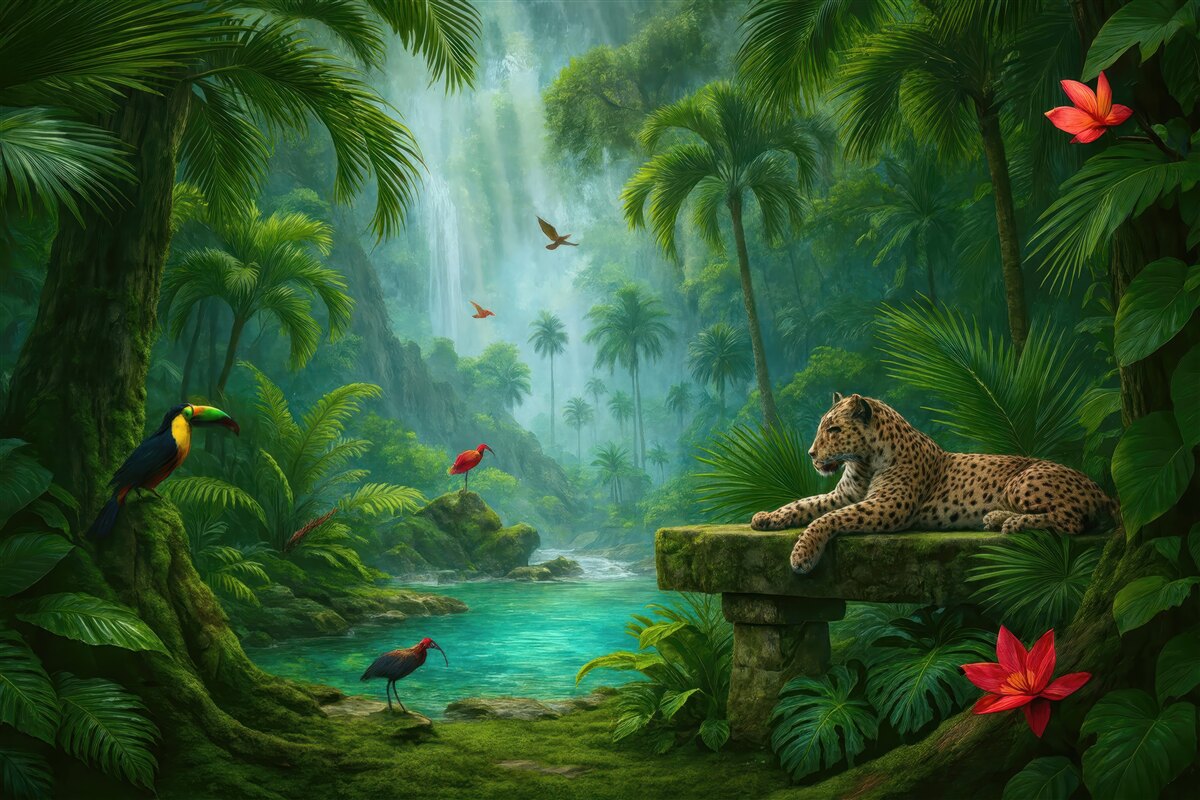 Fototapeta Roślina, skupisko roślin i zieleń.