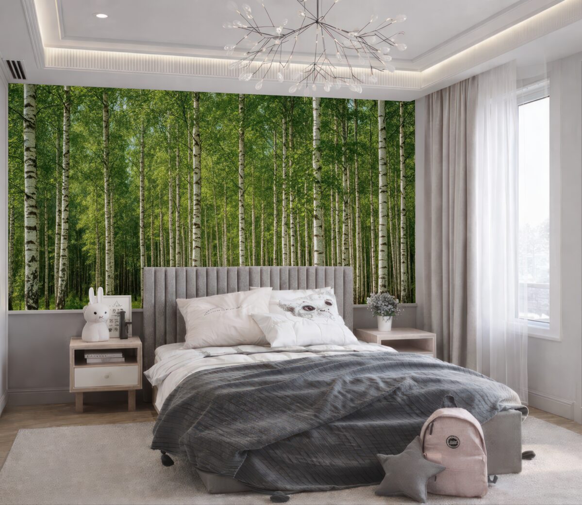 Fototapeta Gaj brzozowy.