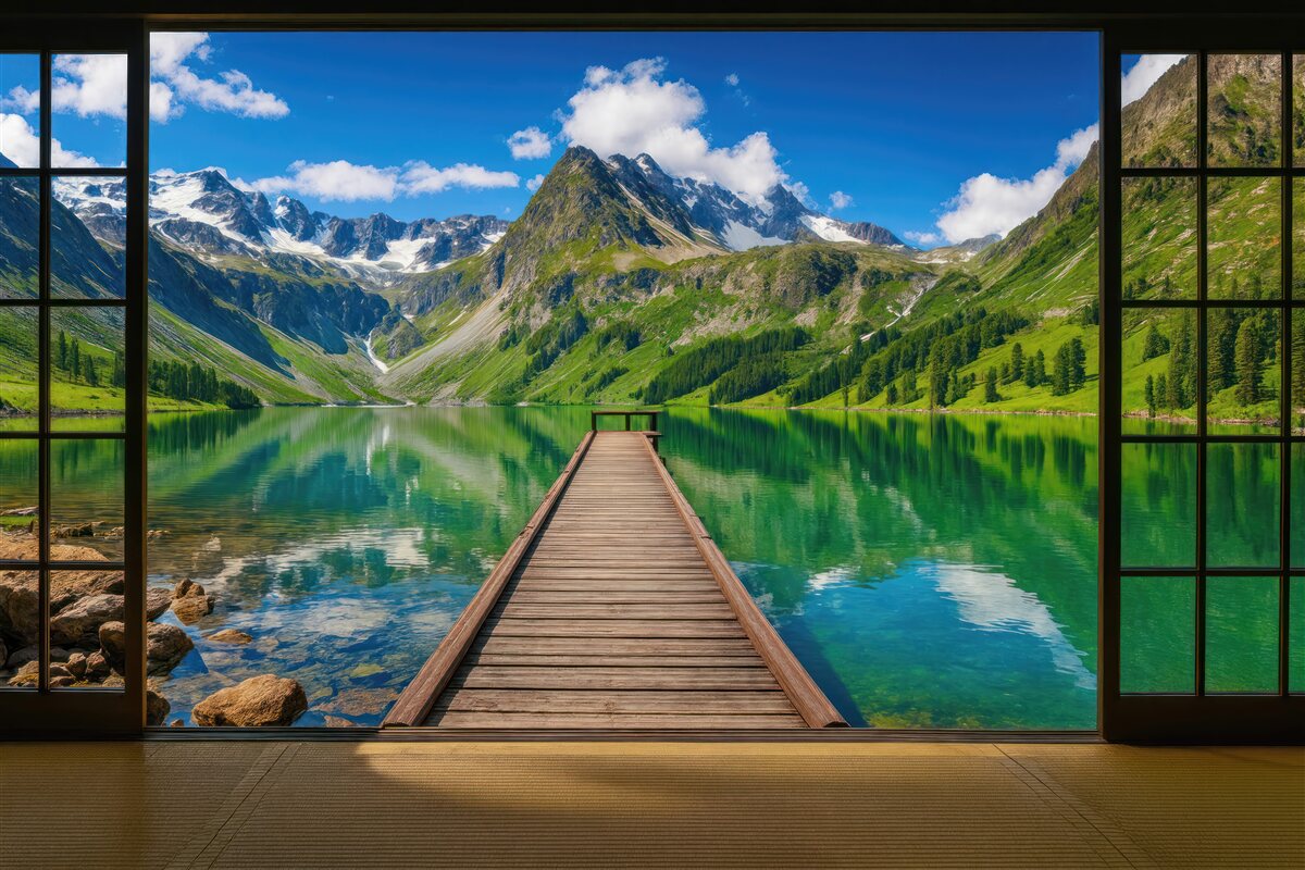 Fototapeta Nieboskrzydło, woda oraz obłok.