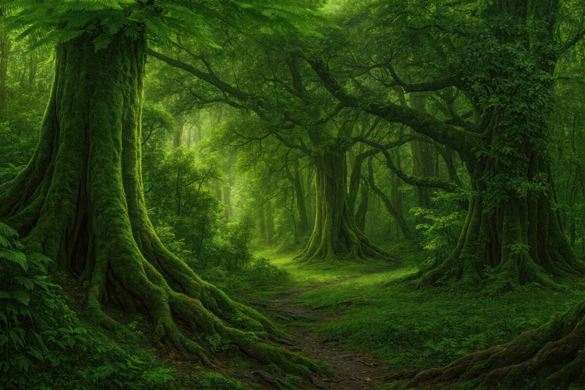 Fototapeta Pradawny las