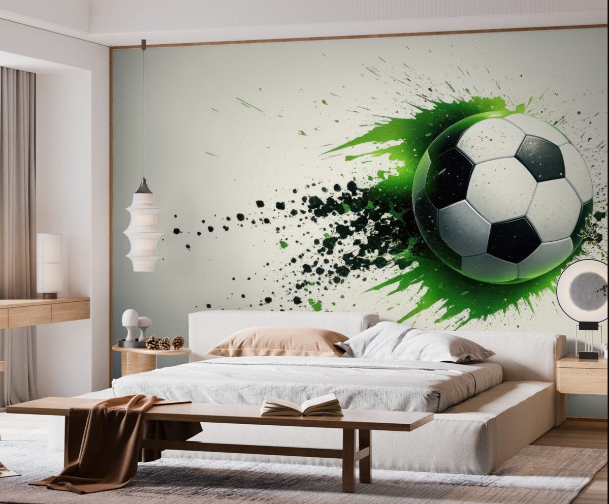 Fototapeta Futbol pozostawia zielone ślady.