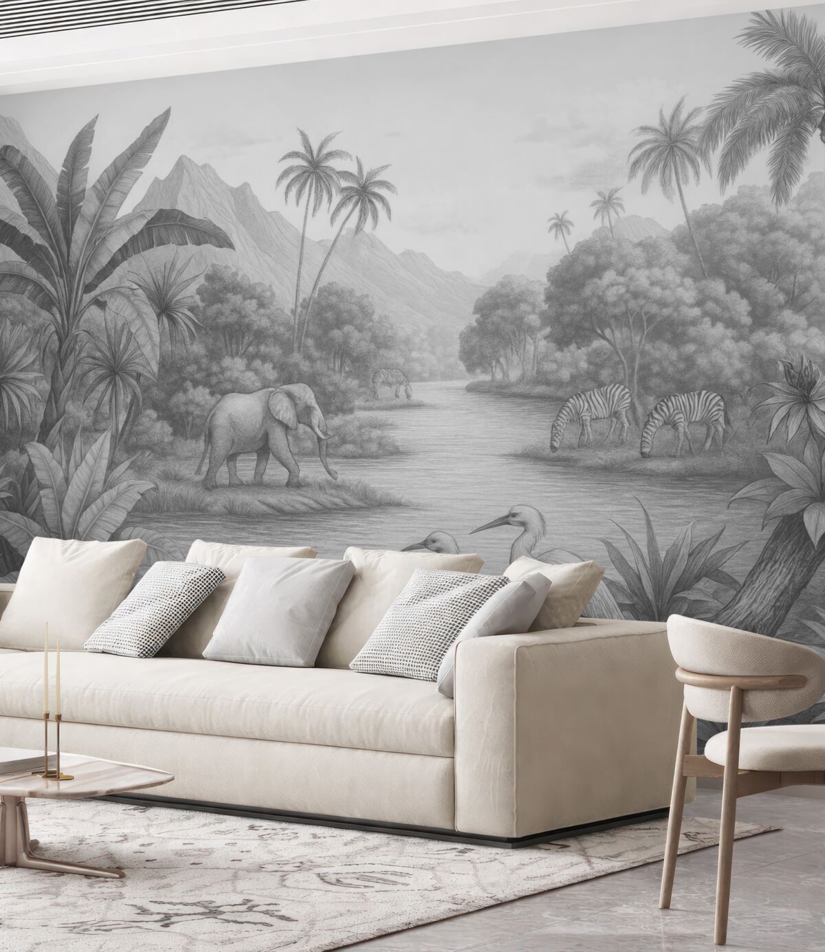 Fototapeta Tropiki w odcieniach czerni i bieli.