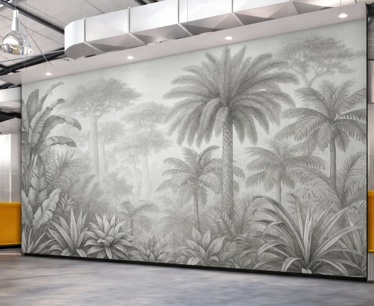 Fototapeta Państwa tropikalne. Rysunek wykonany tuszem.