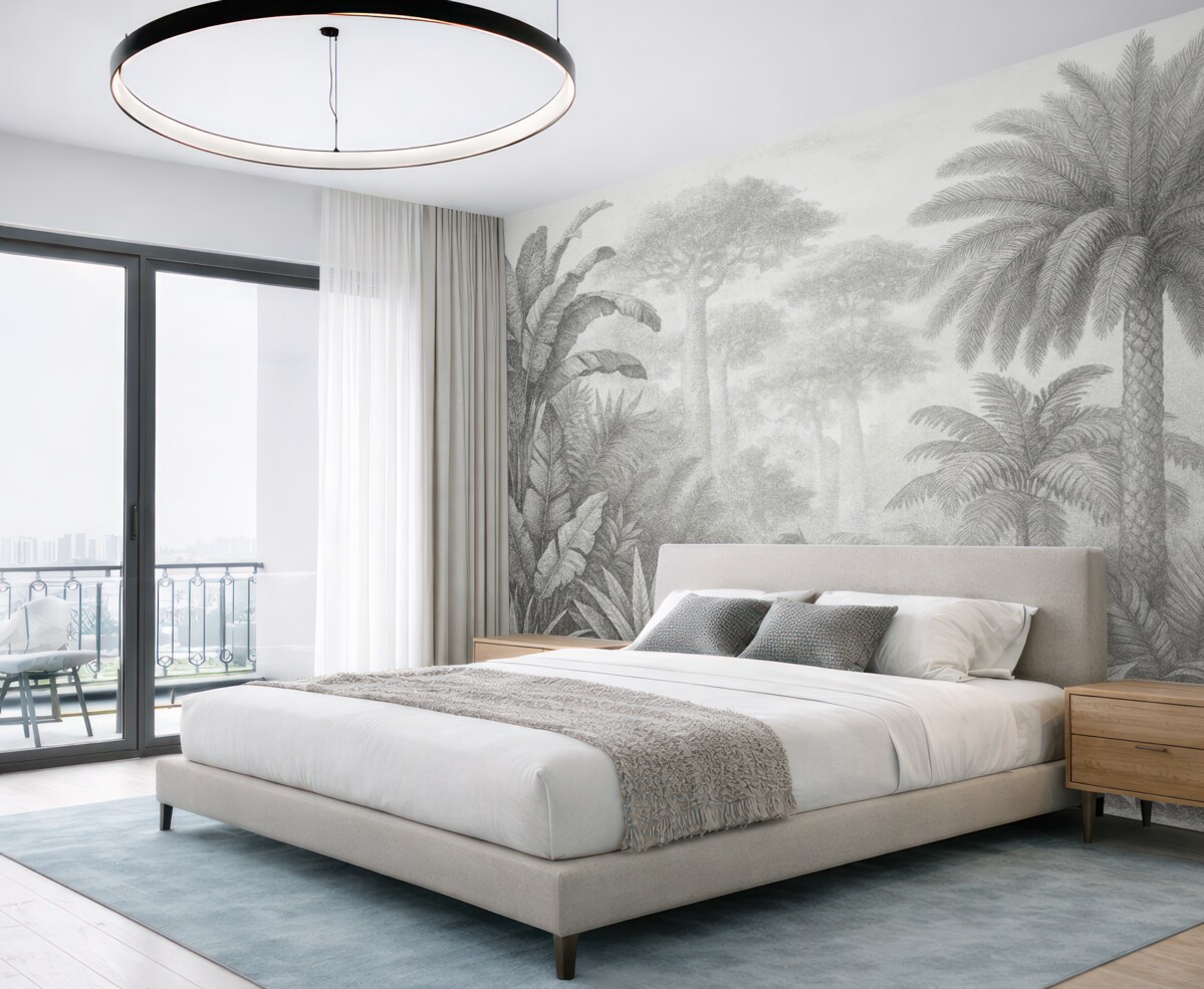 Fototapeta Państwa tropikalne. Rysunek wykonany tuszem.