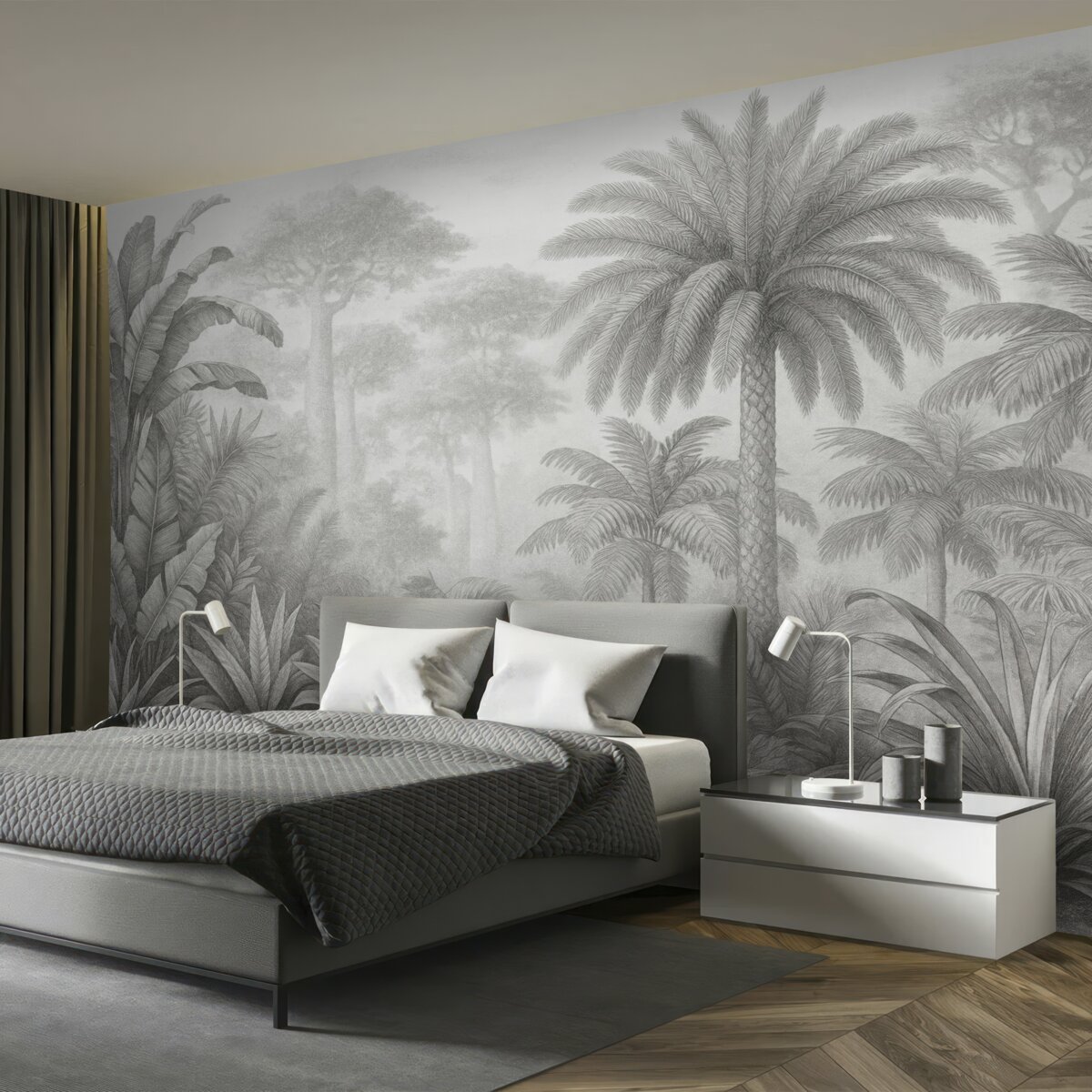 Fototapeta Państwa tropikalne. Rysunek wykonany tuszem.