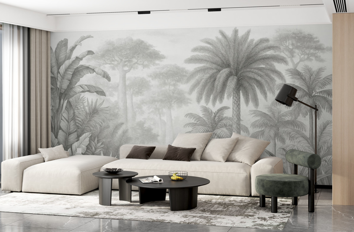 Fototapeta Państwa tropikalne. Rysunek wykonany tuszem.