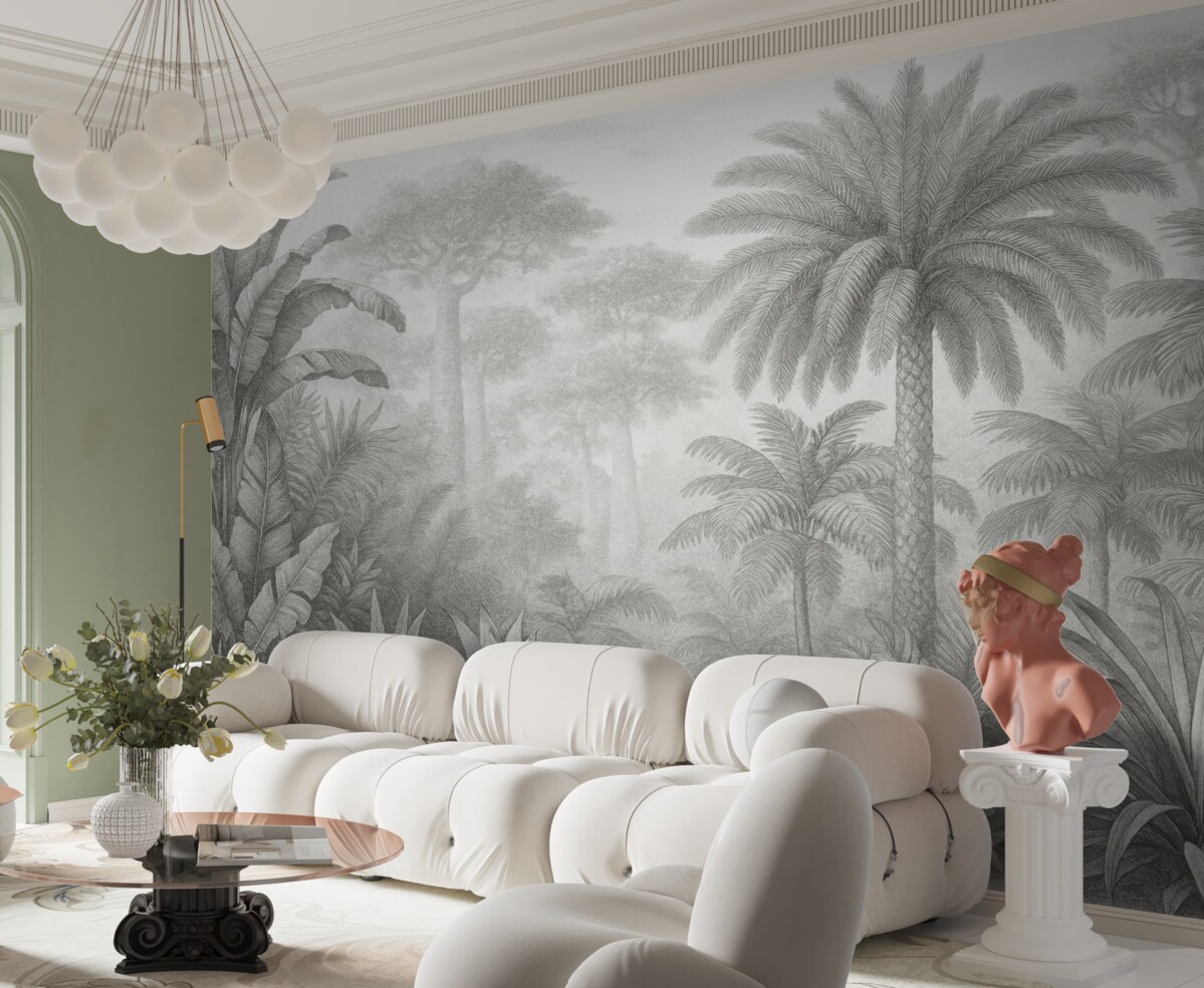 Fototapeta Państwa tropikalne. Rysunek wykonany tuszem.