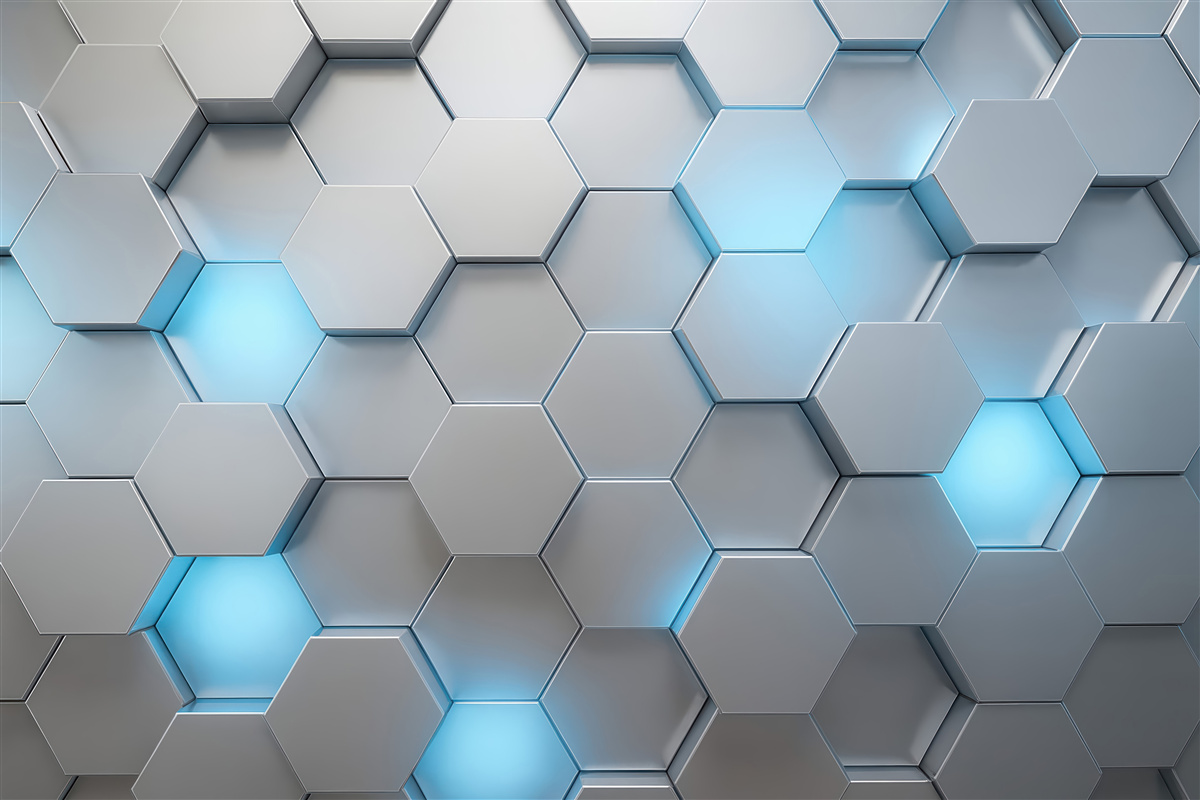 Fototapeta Plastry objętościowe z oświetleniem.