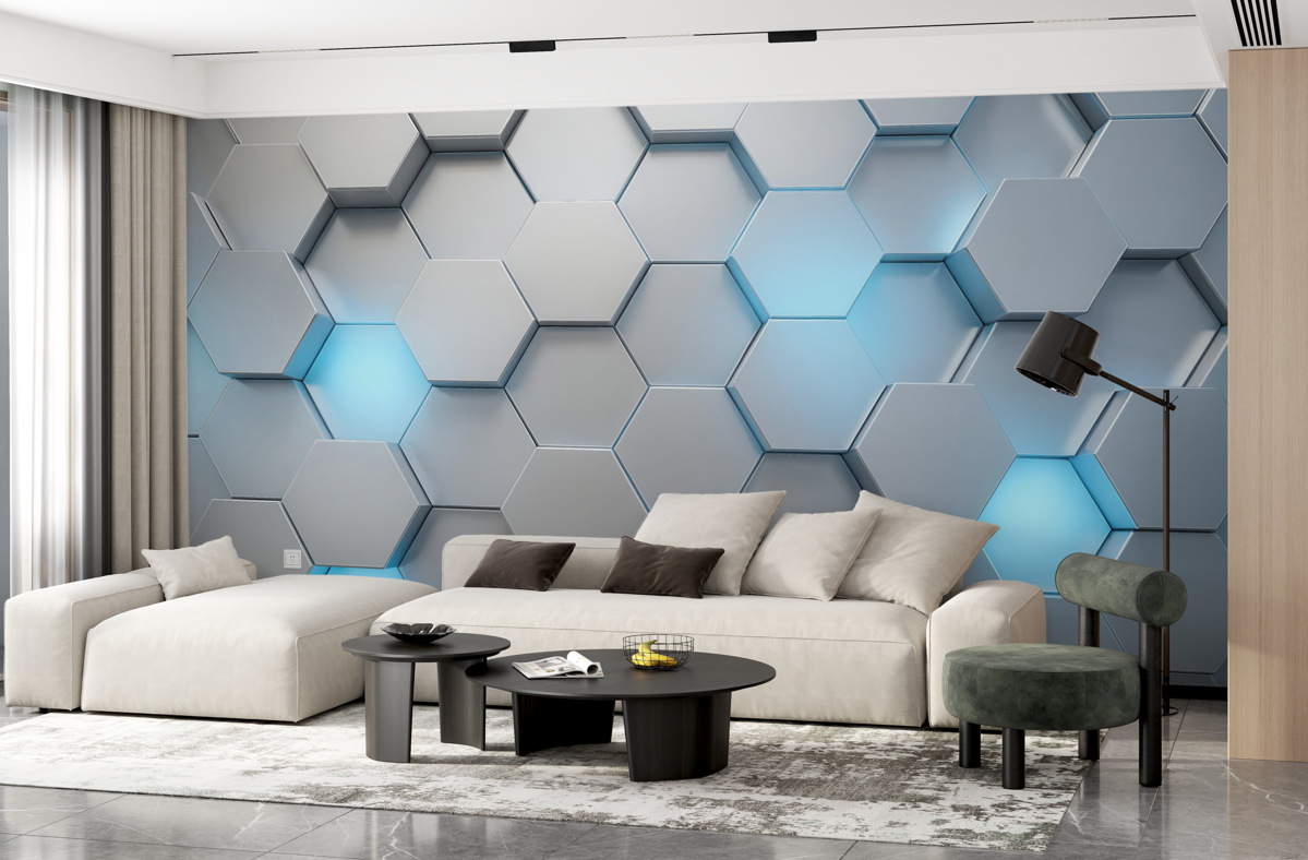 Fototapeta Plastry objętościowe z oświetleniem.