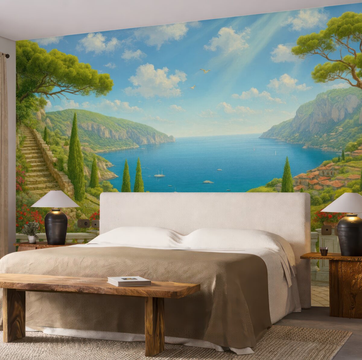 Fototapeta Roślina, obłok i niebo.