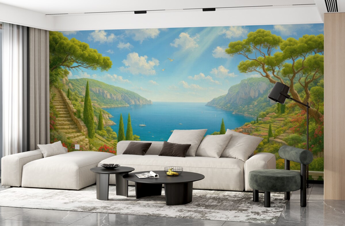 Fototapeta Roślina, obłok i niebo.