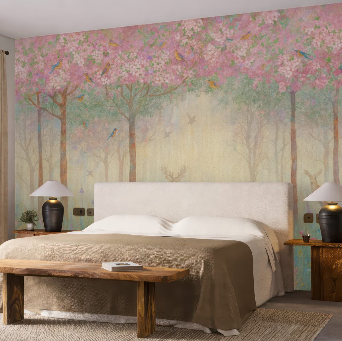 Fototapeta Jeleń w czarownym lesie.