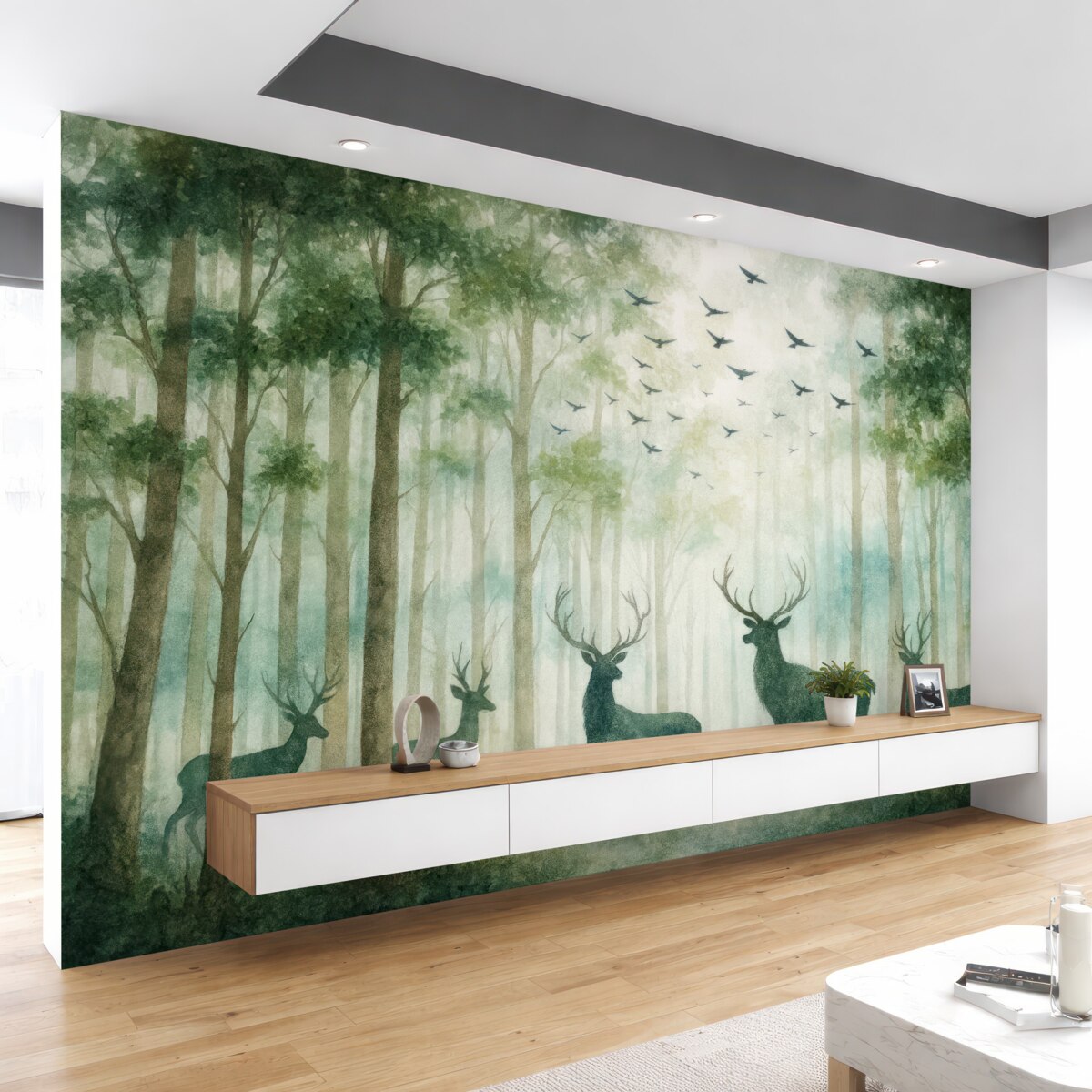 Fototapeta Dzikie zwierzę w lesie.